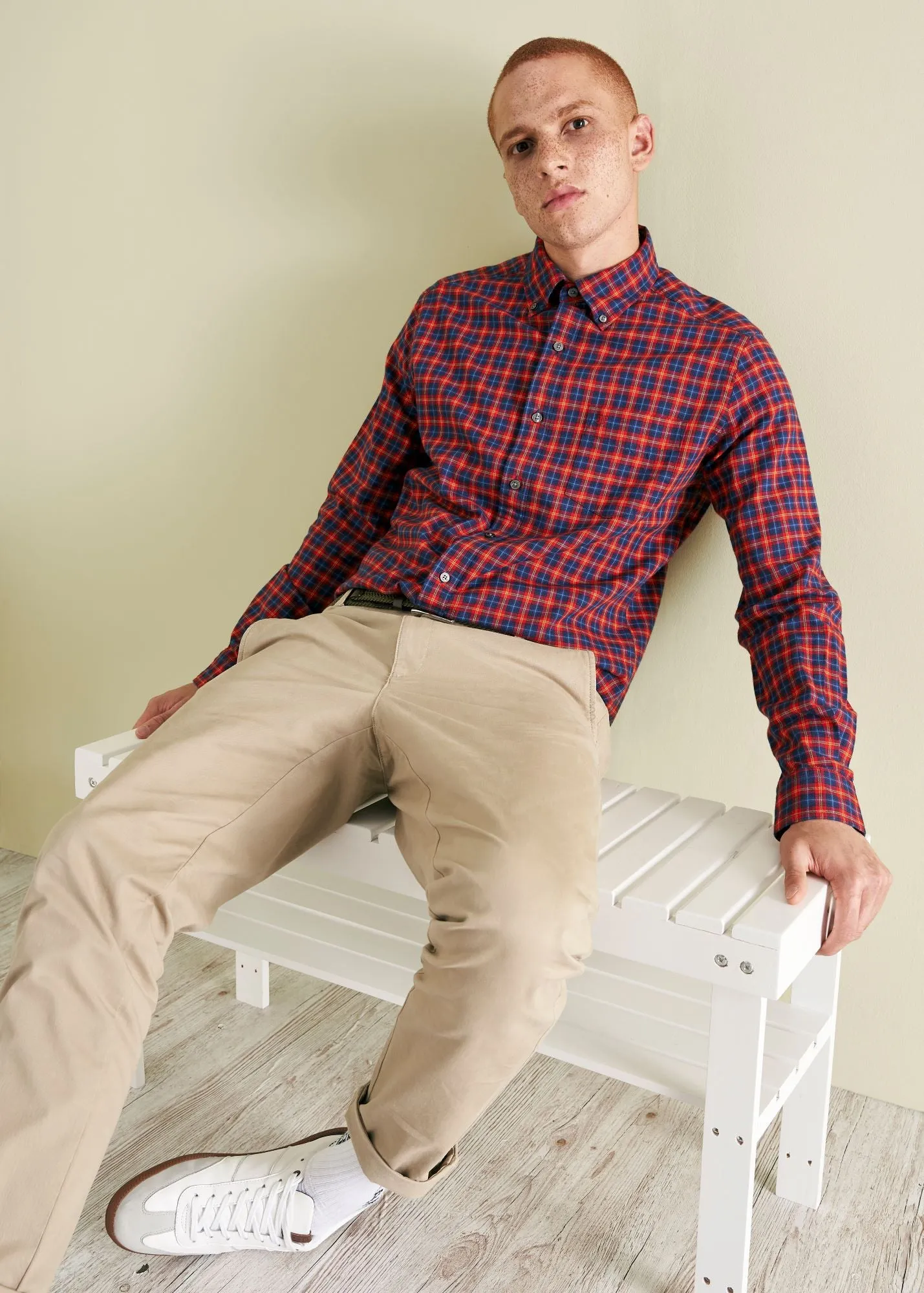 House Tartan Twill Shirt - Red sold by Ben Sherman product image thumbnail 2