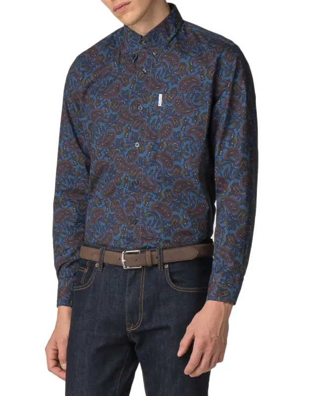 Long-Sleeved Archive Vega Shirt - Sargasso Sea made by Ben Sherman