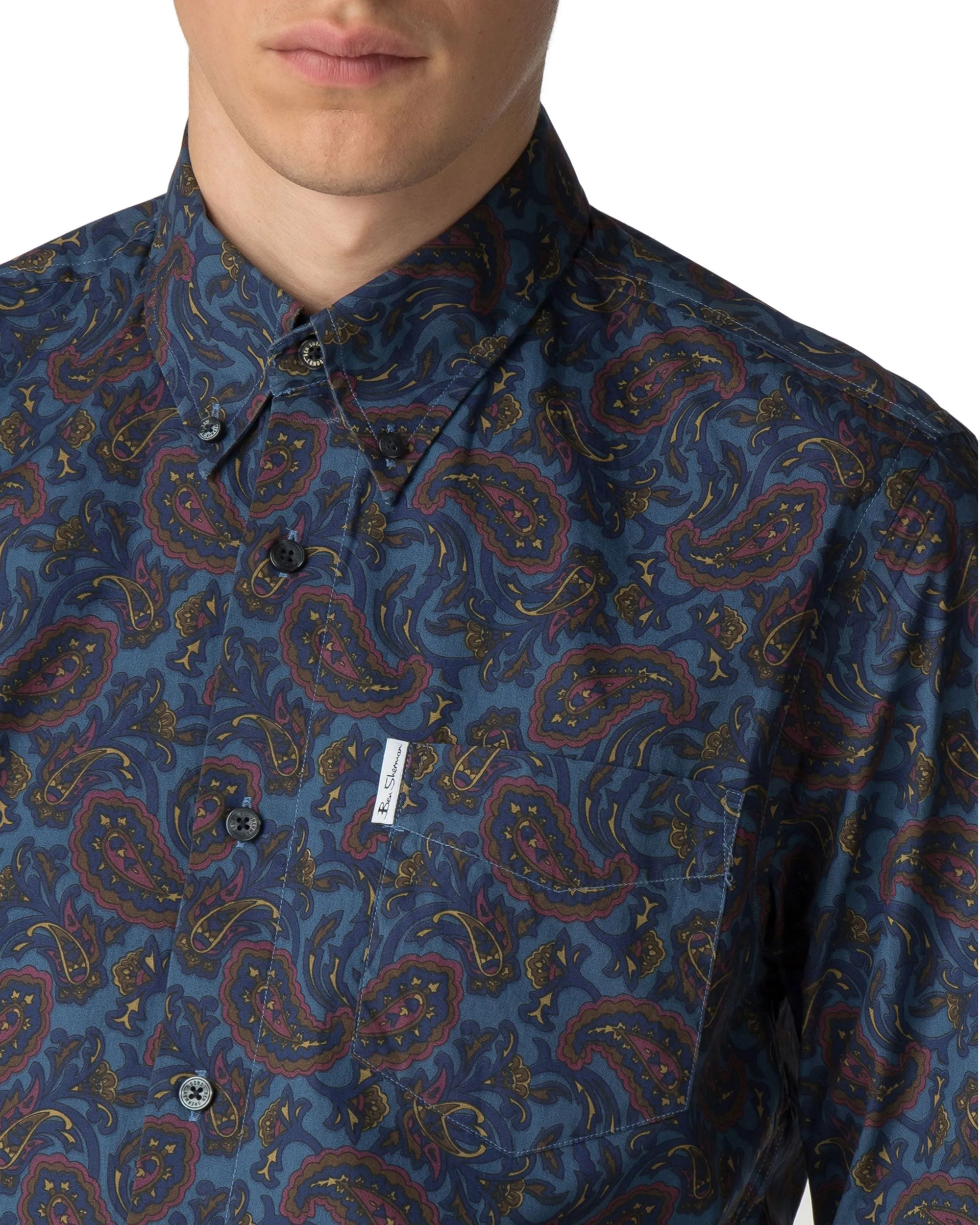 Long-Sleeved Archive Vega Shirt - Sargasso Sea sold by Ben Sherman product image thumbnail 4