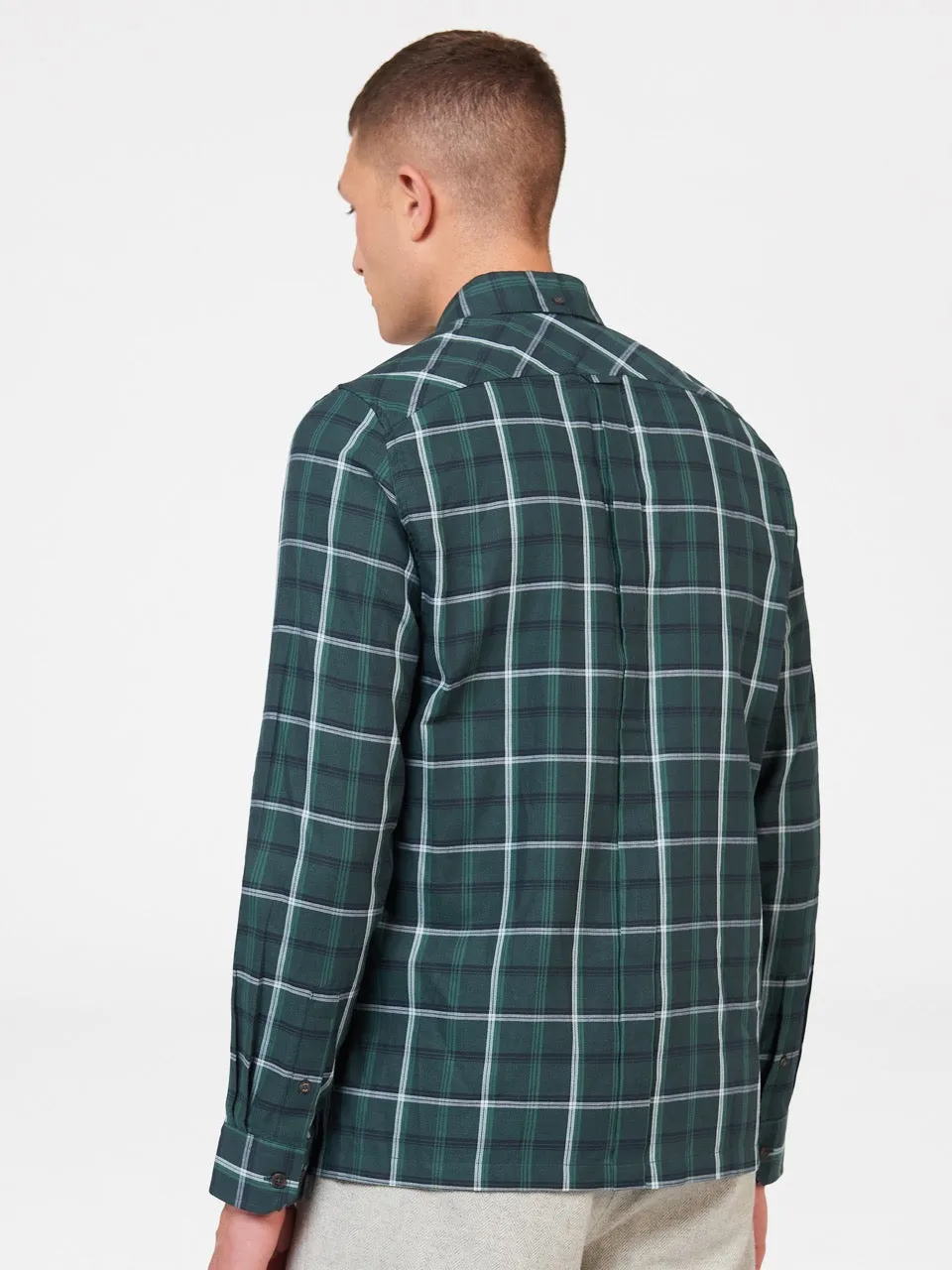 Grid Check Shirt - Fraser Green sold by Ben Sherman product image thumbnail 4