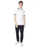 Stripe Collar Pique Polo - White sold by Ben Sherman