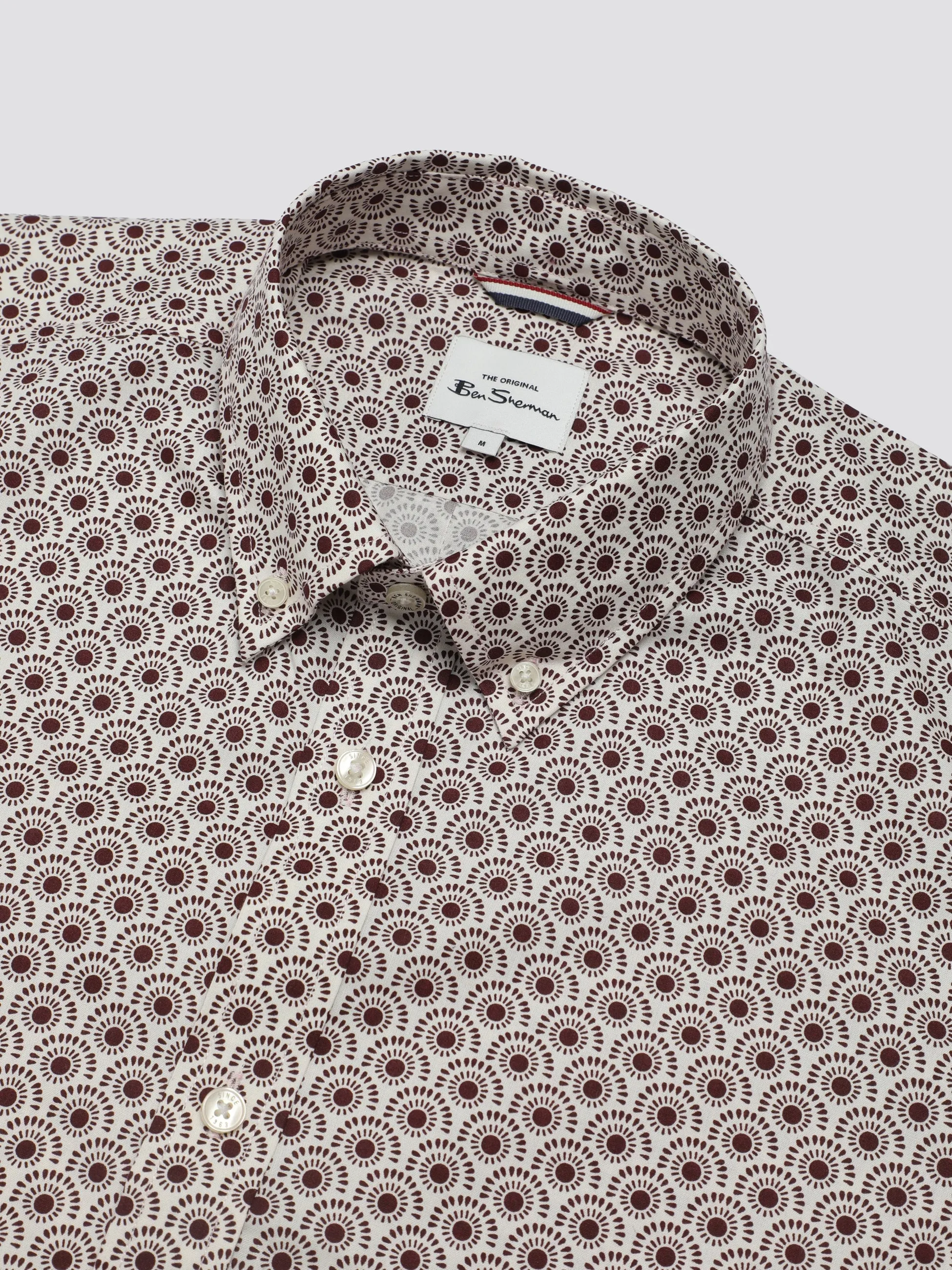 Block Geo Print Shirt - Dark Red sold by Ben Sherman product image thumbnail 5