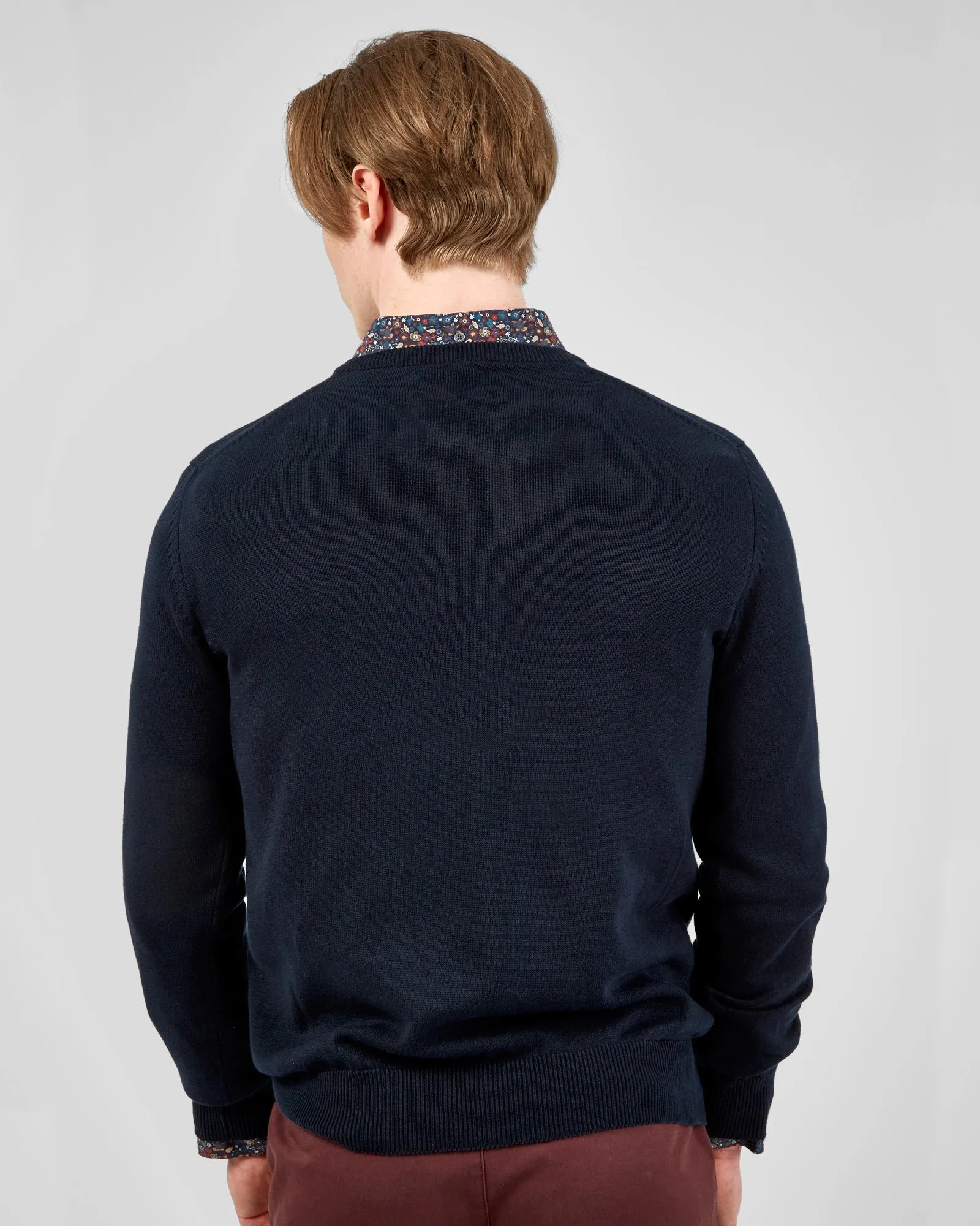Signature Knit Crewneck Sweater - Dark Navy sold by Ben Sherman product image thumbnail 3