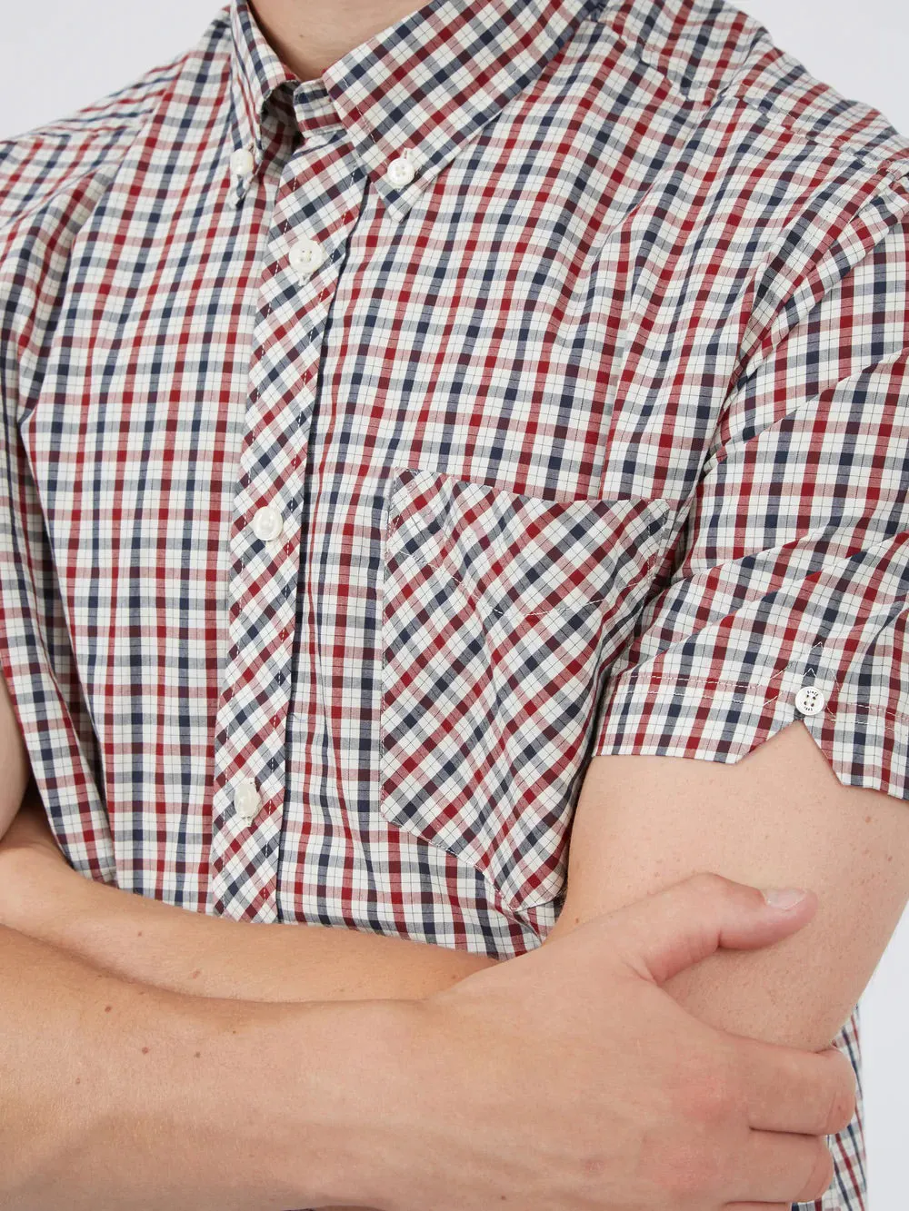 Signature House Check Short-Sleeve Shirt - Red sold by Ben Sherman product image thumbnail 4