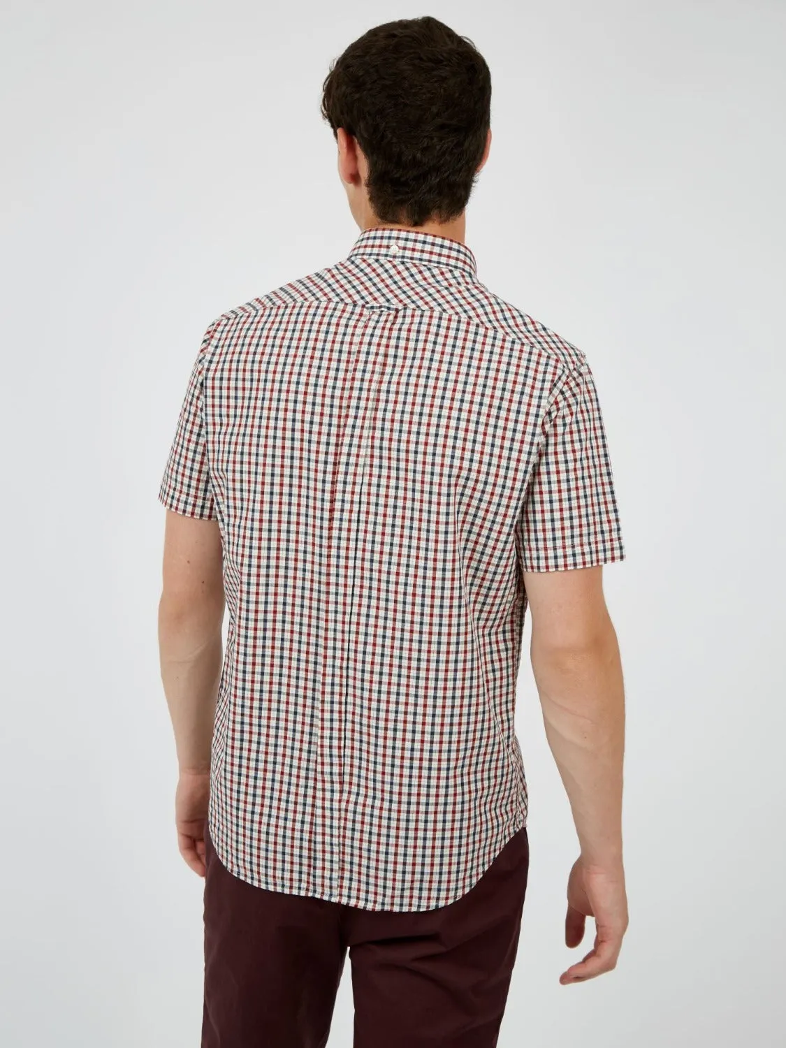 Signature House Check Short-Sleeve Shirt - Red sold by Ben Sherman product image thumbnail 5