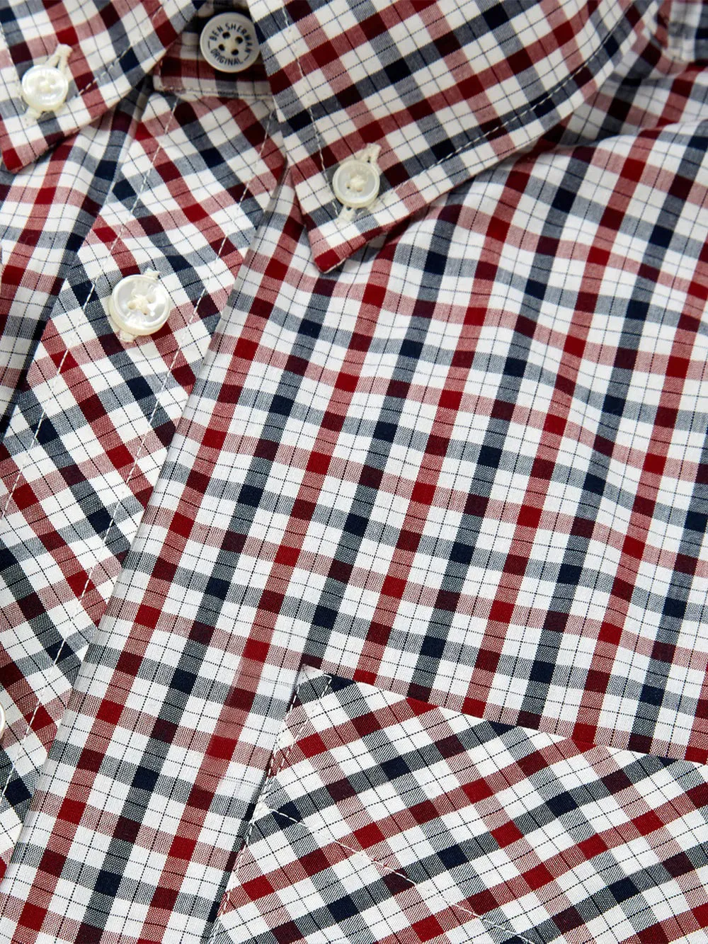 Signature House Check Short-Sleeve Shirt - Red sold by Ben Sherman product image thumbnail 3