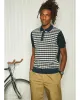 Short-Sleeve Jacquard Check Polo - Dark Navy sold by Ben Sherman