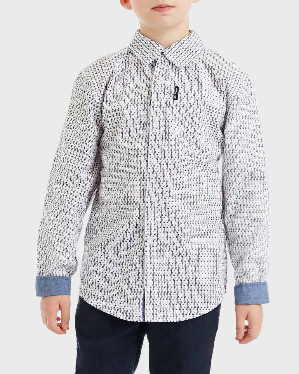 Boys Dot Print Button-Down Shirt (Sizes 4-7) sold by Ben Sherman