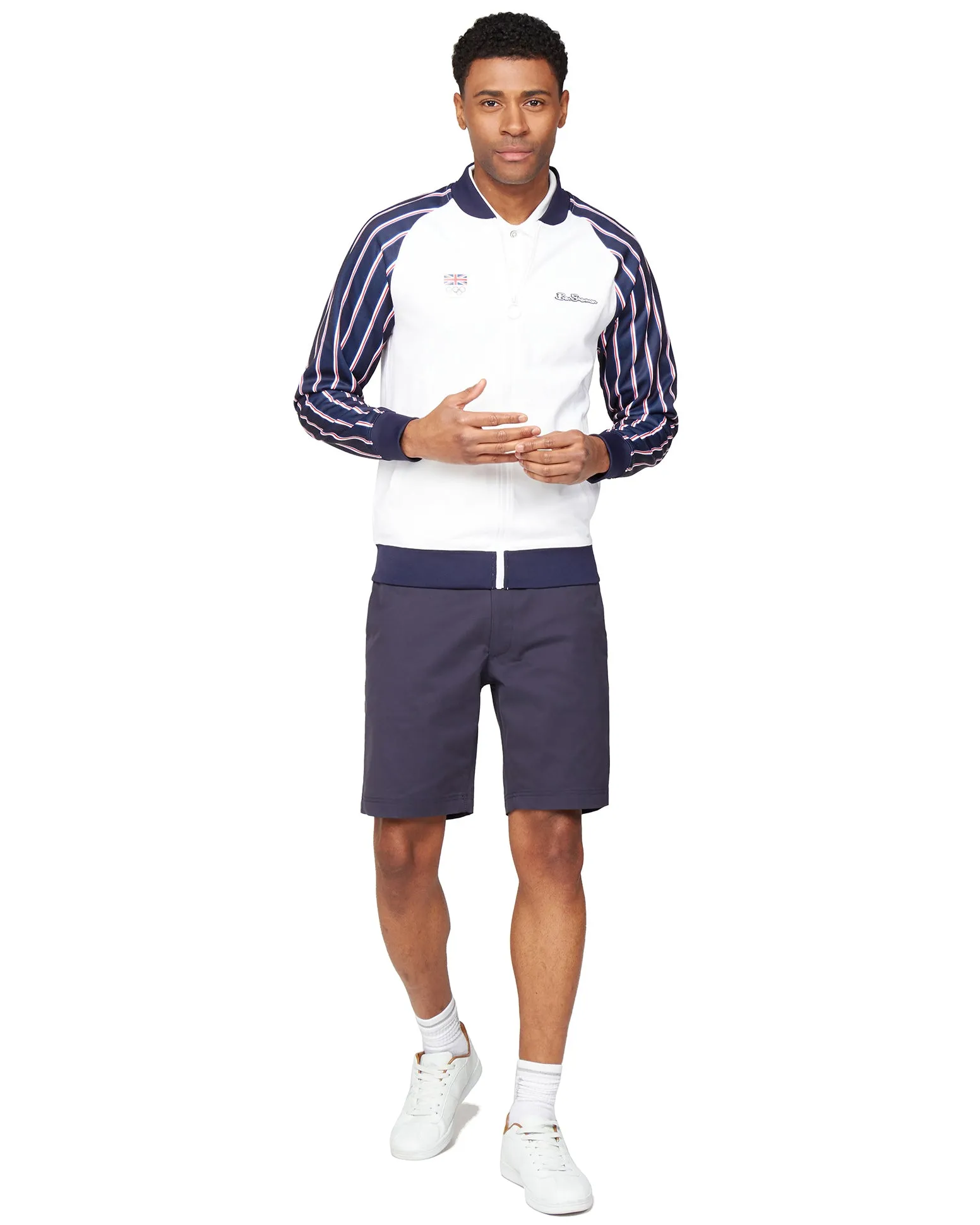 Team GB Men's Union Stripe Tricot Bomber - White sold by Ben Sherman product image thumbnail 4