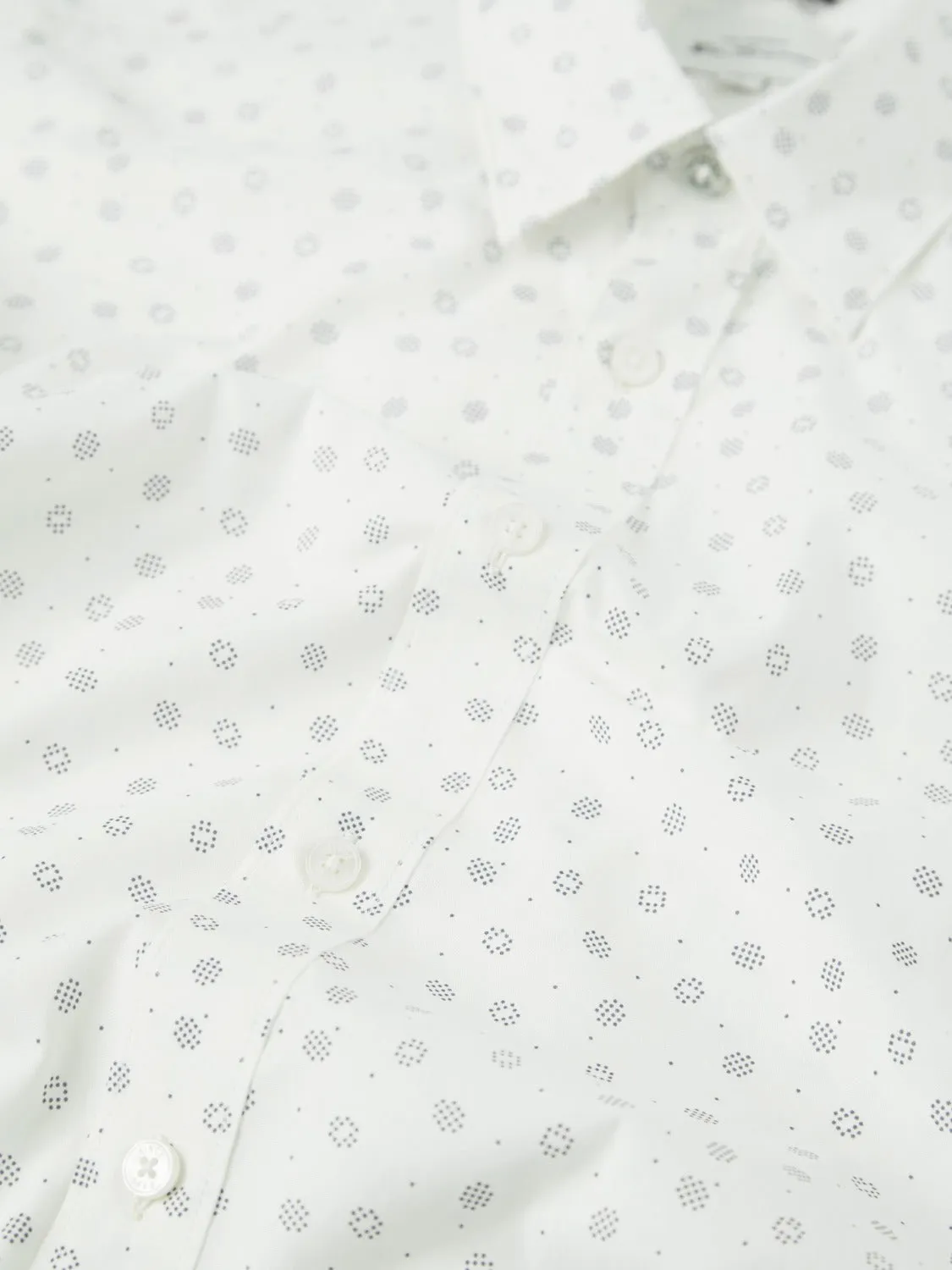 Scattered Spot Print Long-Sleeve Shirt - Ivory sold by Ben Sherman product image thumbnail 2