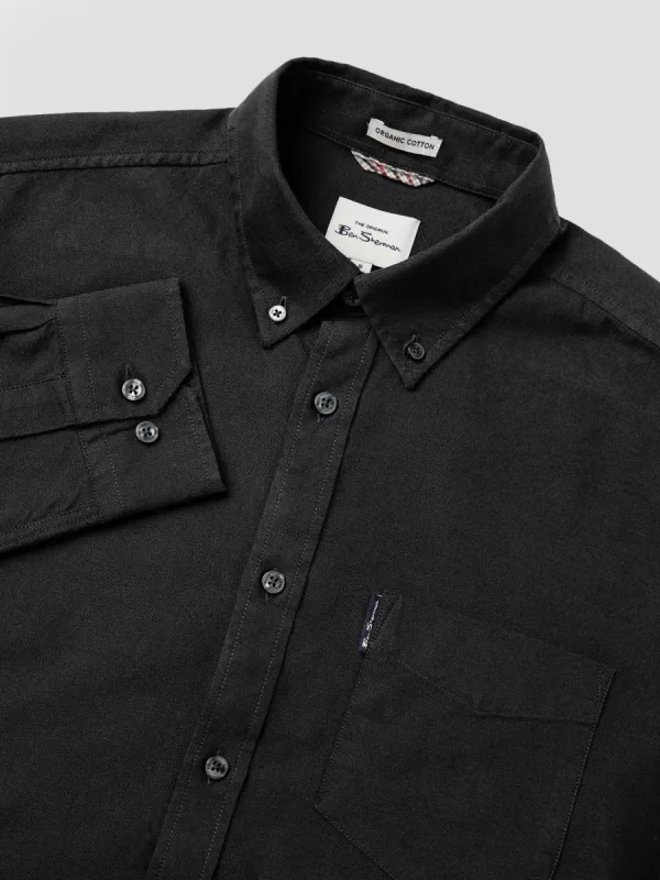 Signature Organic Oxford Shirt - Barely Black sold by Ben Sherman