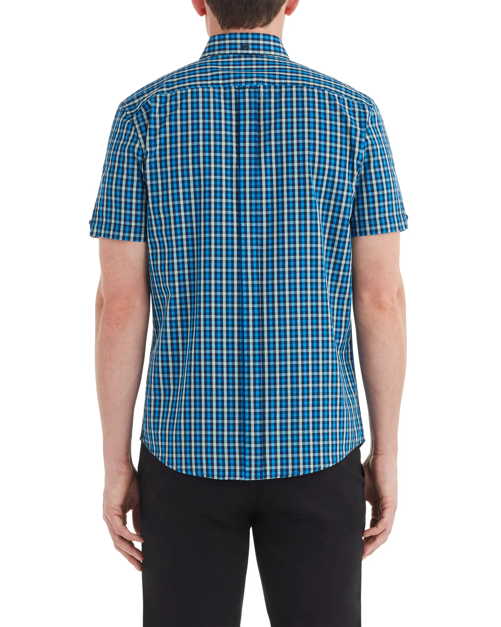 Short-Sleeve House Gingham Shirt - Marine sold by Ben Sherman product image thumbnail 2