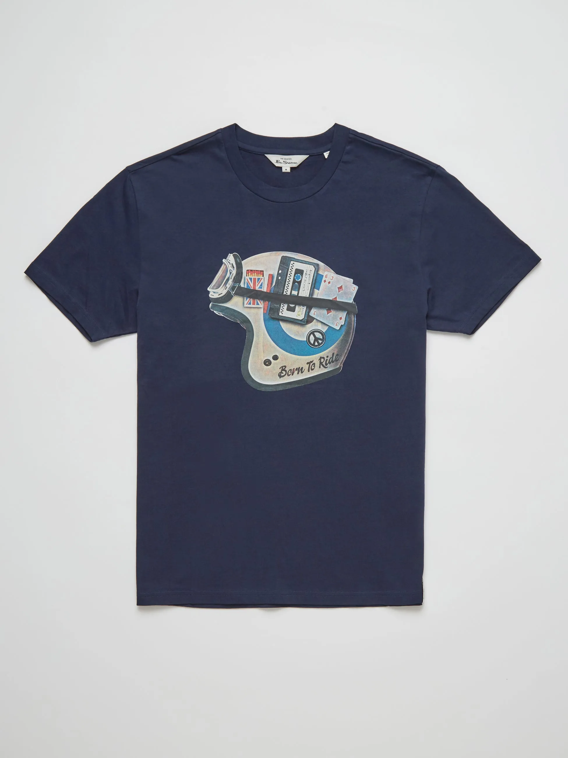 Organic Jersey Heritage Helmet Graphic Tee - Marine sold by Ben Sherman product image thumbnail 3