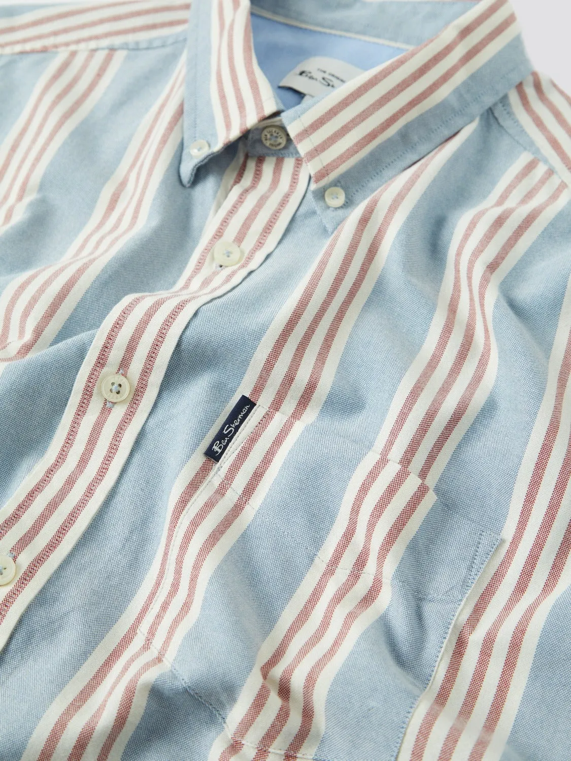 Ivy Block Stripe Short-Sleeve Shirt sold by Ben Sherman product image thumbnail 3