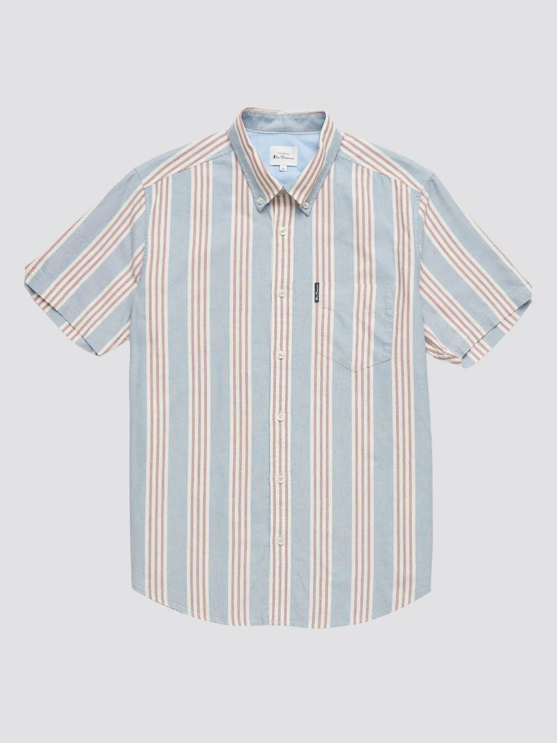 Ivy Block Stripe Short-Sleeve Shirt sold by Ben Sherman