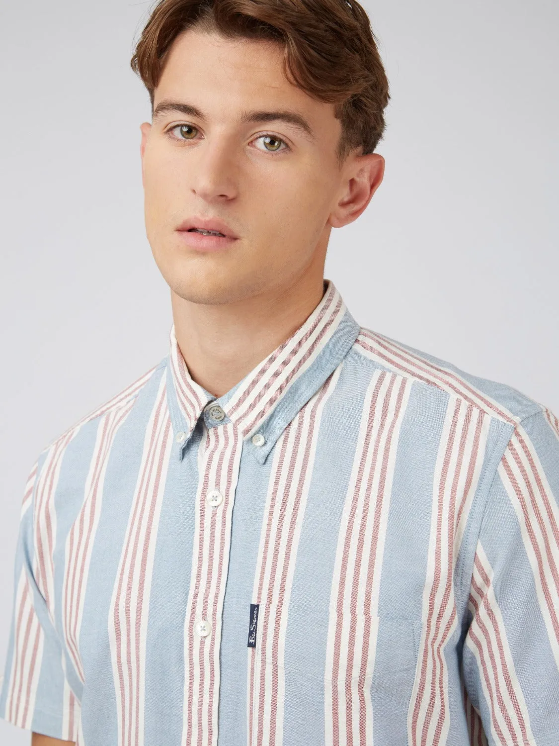 Ivy Block Stripe Short-Sleeve Shirt sold by Ben Sherman product image thumbnail 2