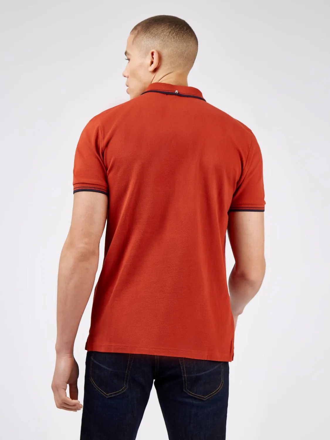 Signature Organic Cotton Polo - Cinnamon sold by Ben Sherman product image thumbnail 3