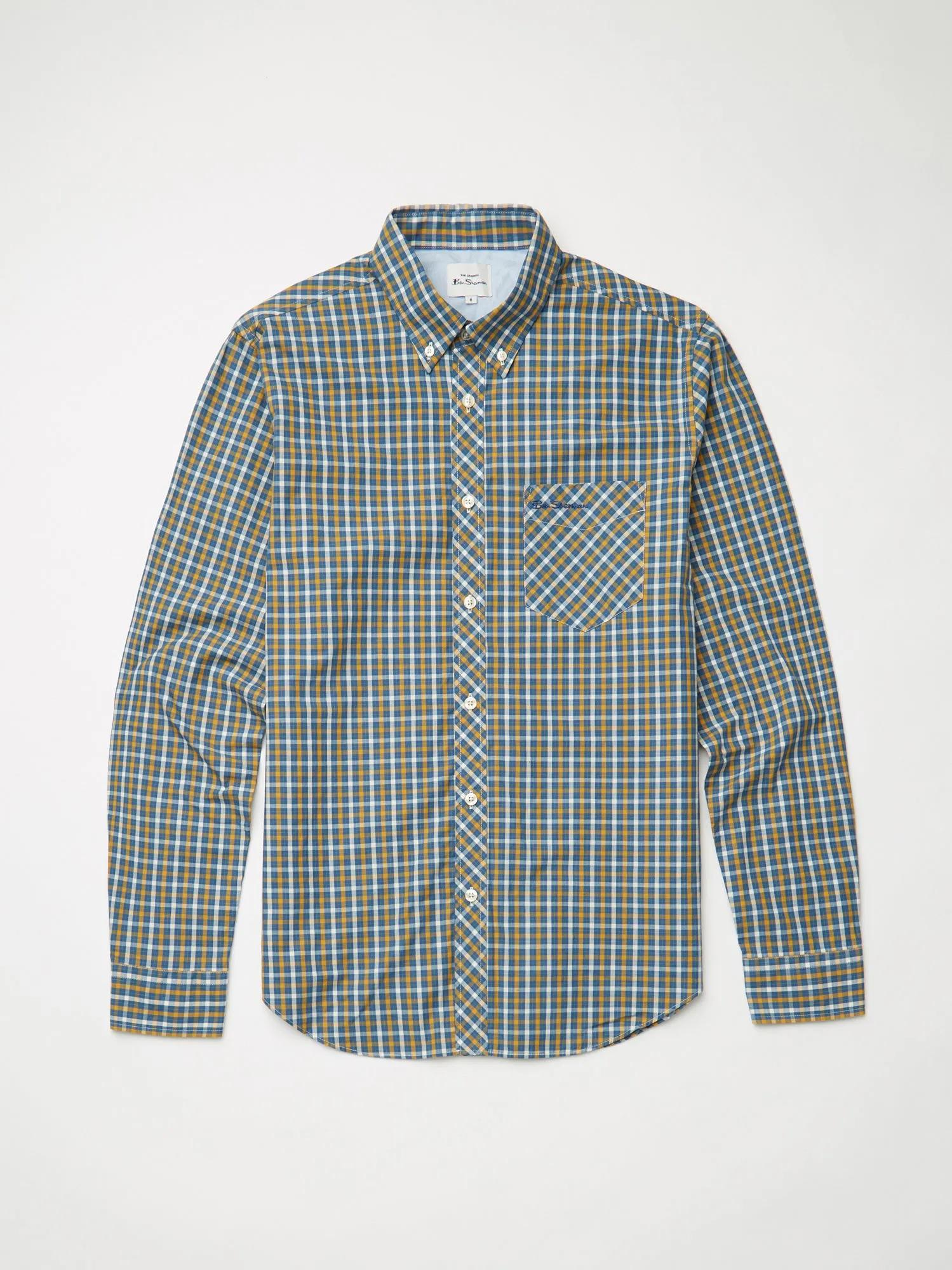 Signature Long-Sleeve House Check Shirt - Lake sold by Ben Sherman product image thumbnail 4
