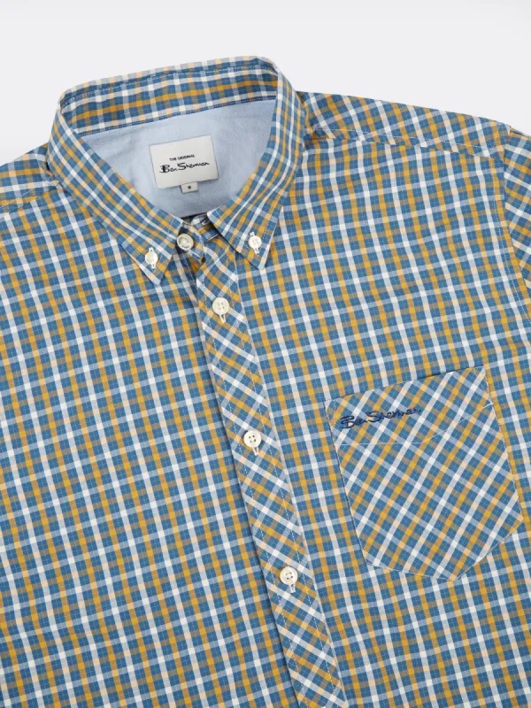 Signature Long-Sleeve House Check Shirt - Lake sold by Ben Sherman