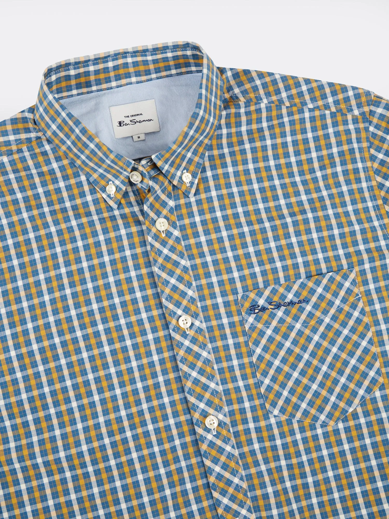 Signature Long-Sleeve House Check Shirt - Lake sold by Ben Sherman