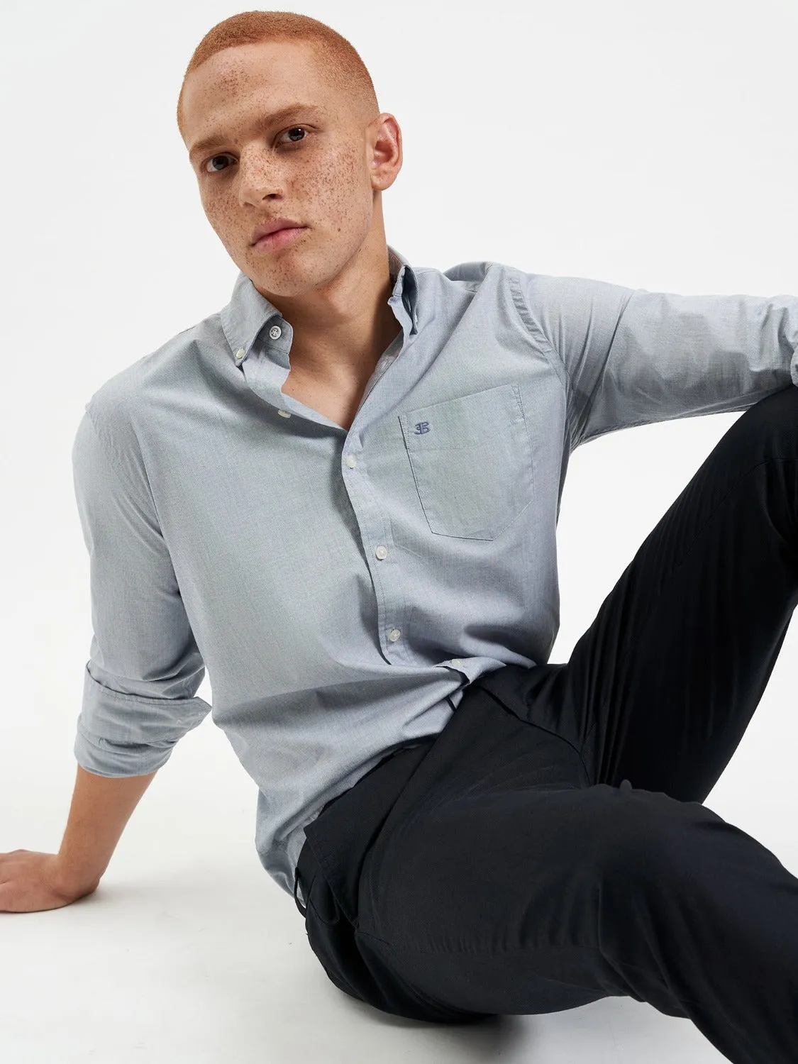 Beatnik Wash Long-Sleeve Shirt - Navy sold by Ben Sherman product image thumbnail 4