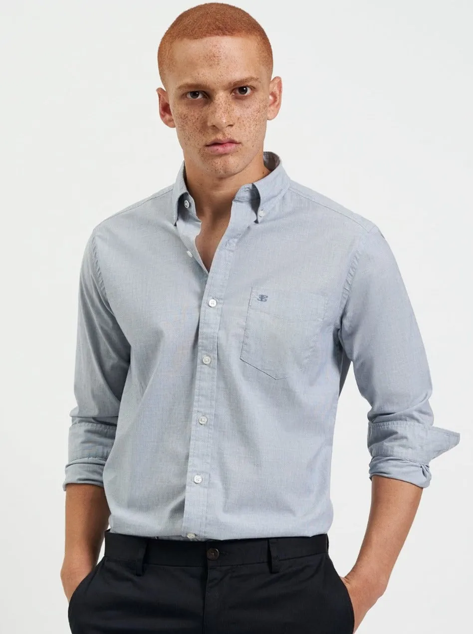 Beatnik Wash Long-Sleeve Shirt - Navy sold by Ben Sherman