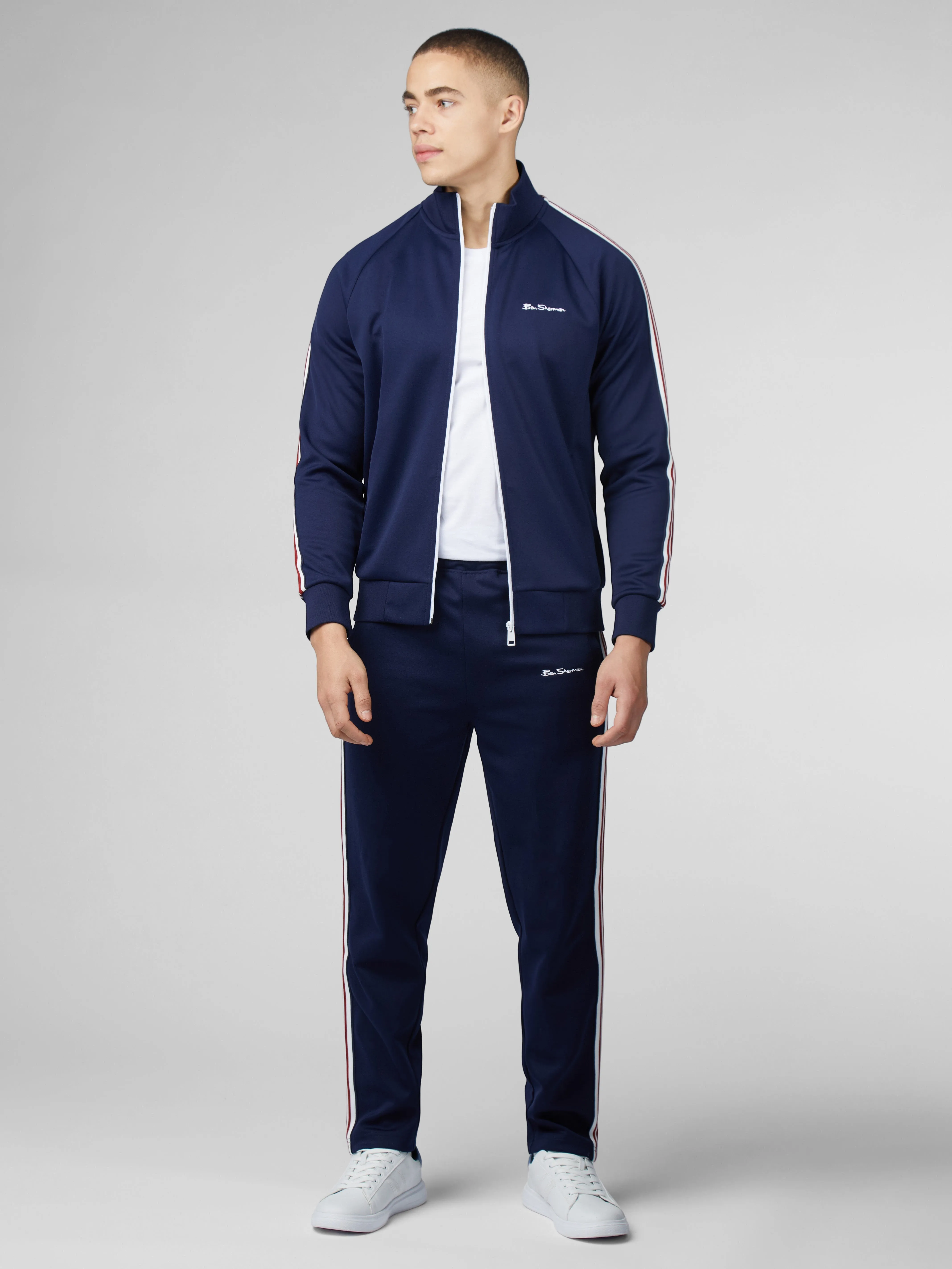 Signature Taped Tricot Track Top - Marine sold by Ben Sherman product image thumbnail 2