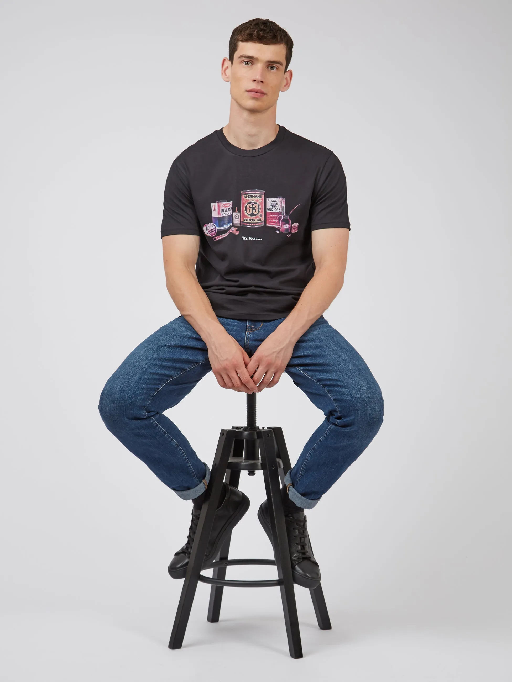 Organic Jersey Chest-Print Graphic Tee sold by Ben Sherman product image thumbnail 4
