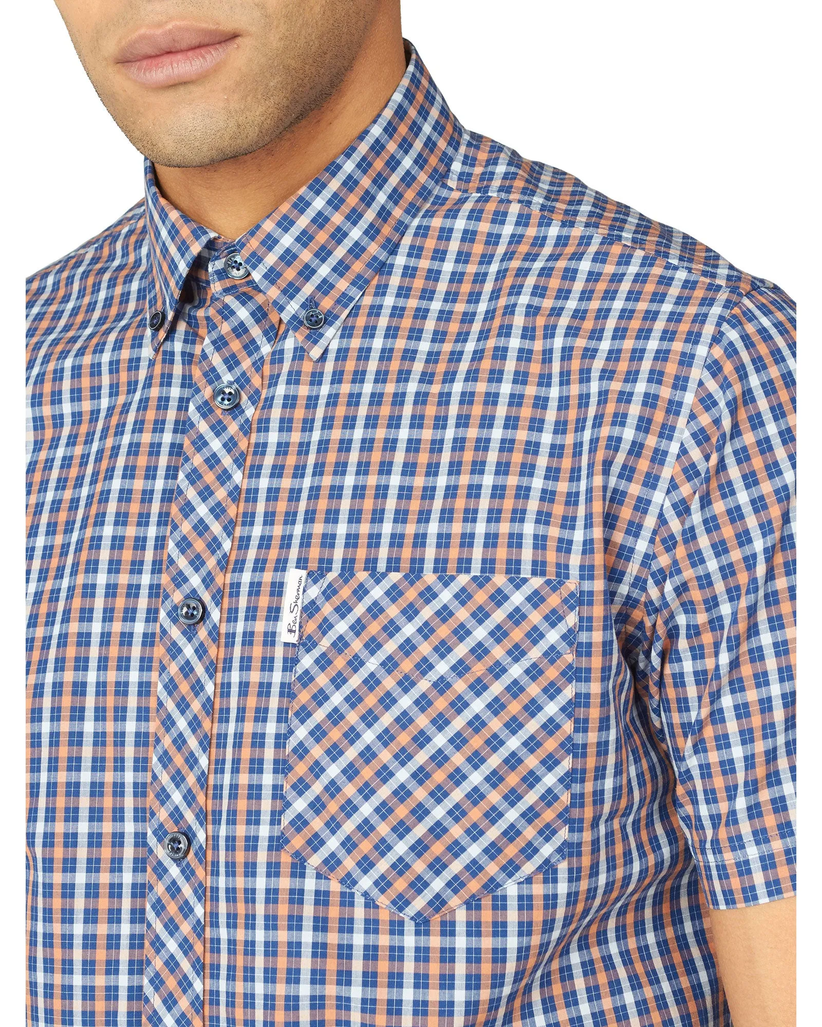 Short-Sleeve House Check - Anise sold by Ben Sherman product image thumbnail 4
