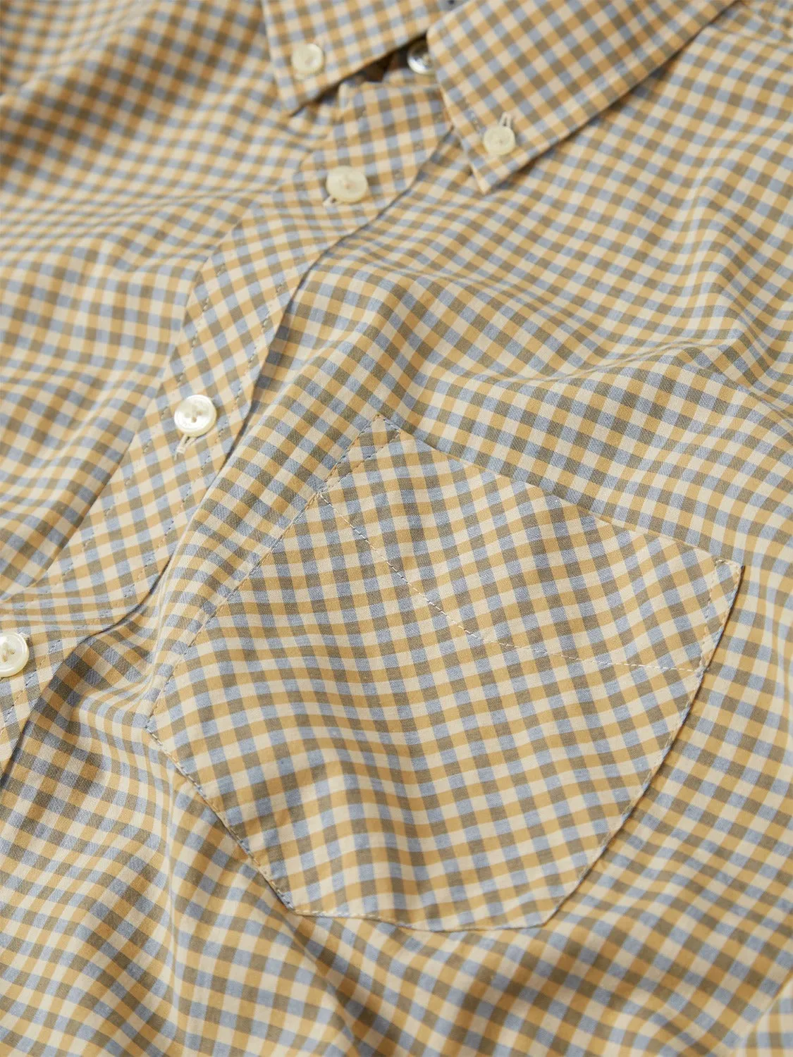 Signature Gingham Long-Sleeve Shirt - Stone sold by Ben Sherman product image thumbnail 3