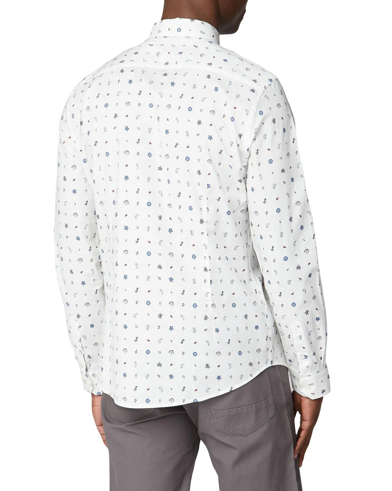 Long-Sleeve Conversational Print Shirt - Off White sold by Ben Sherman product image thumbnail 2