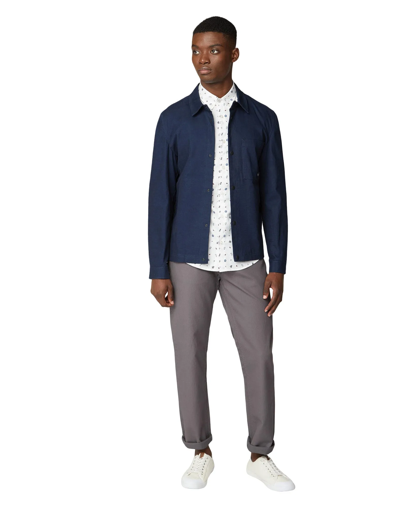 Long-Sleeve Conversational Print Shirt - Off White sold by Ben Sherman product image thumbnail 5