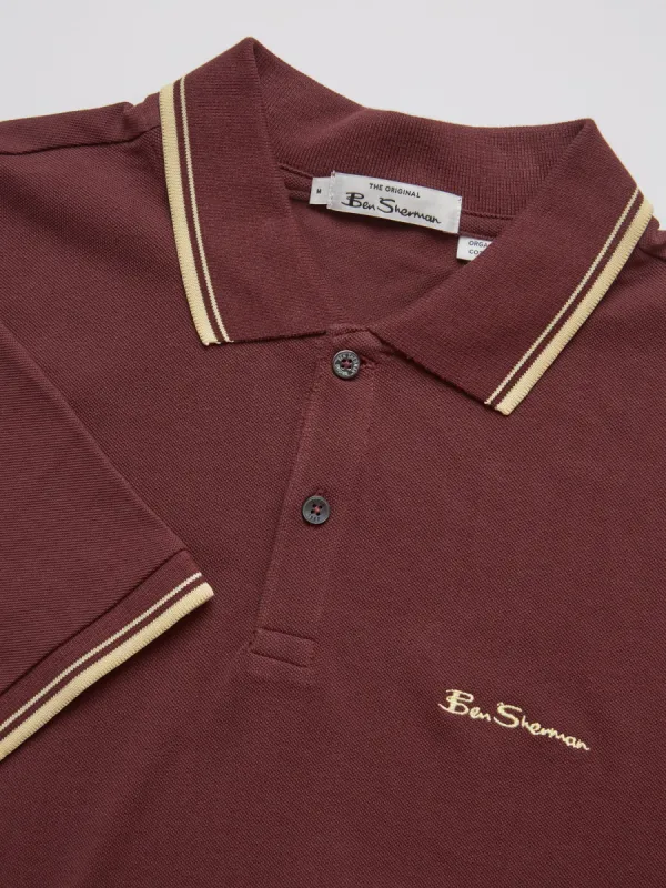 Signature Organic Cotton Polo - Aubergine made by Ben Sherman