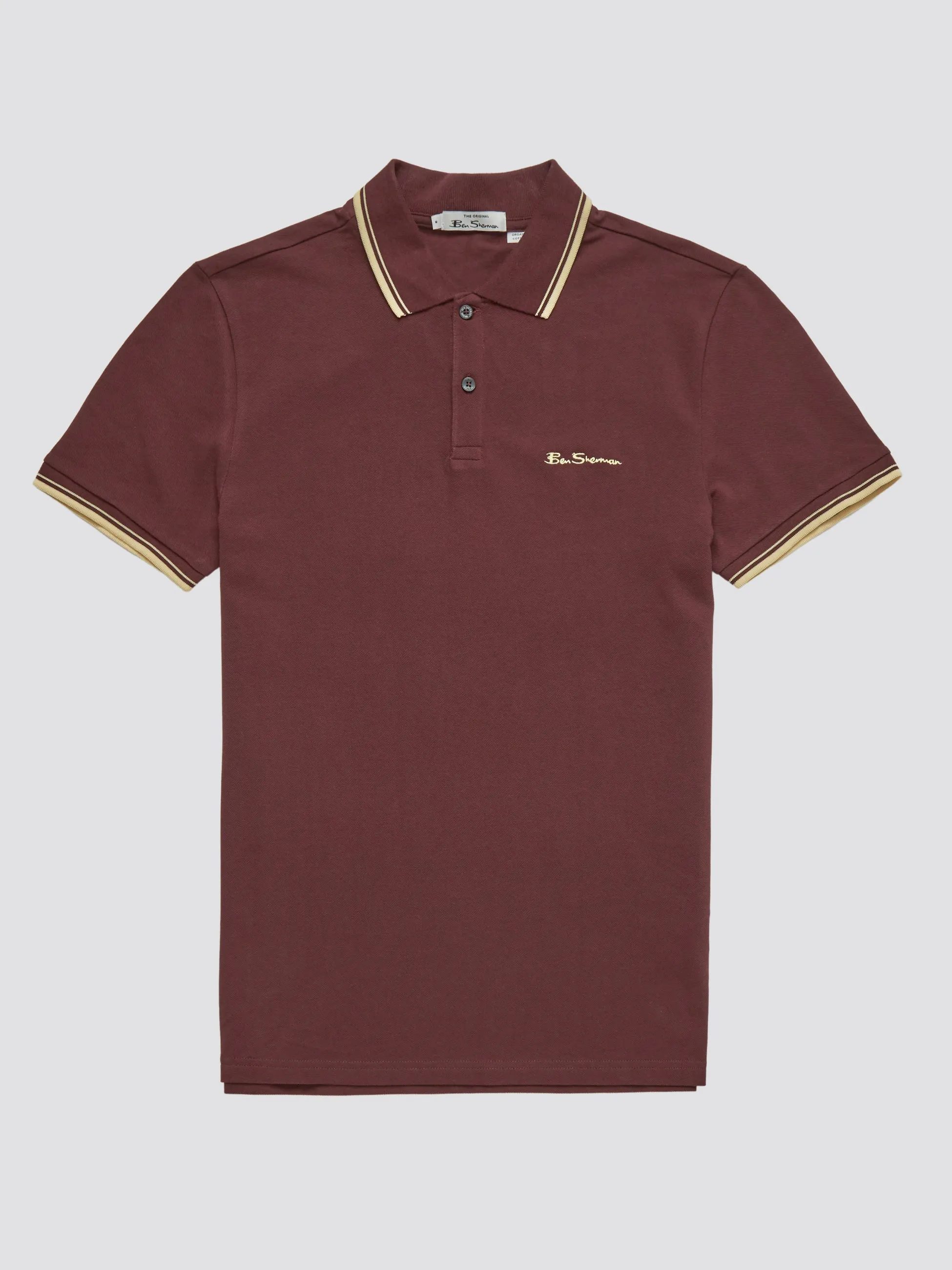 Signature Organic Cotton Polo - Aubergine sold by Ben Sherman product image thumbnail 4