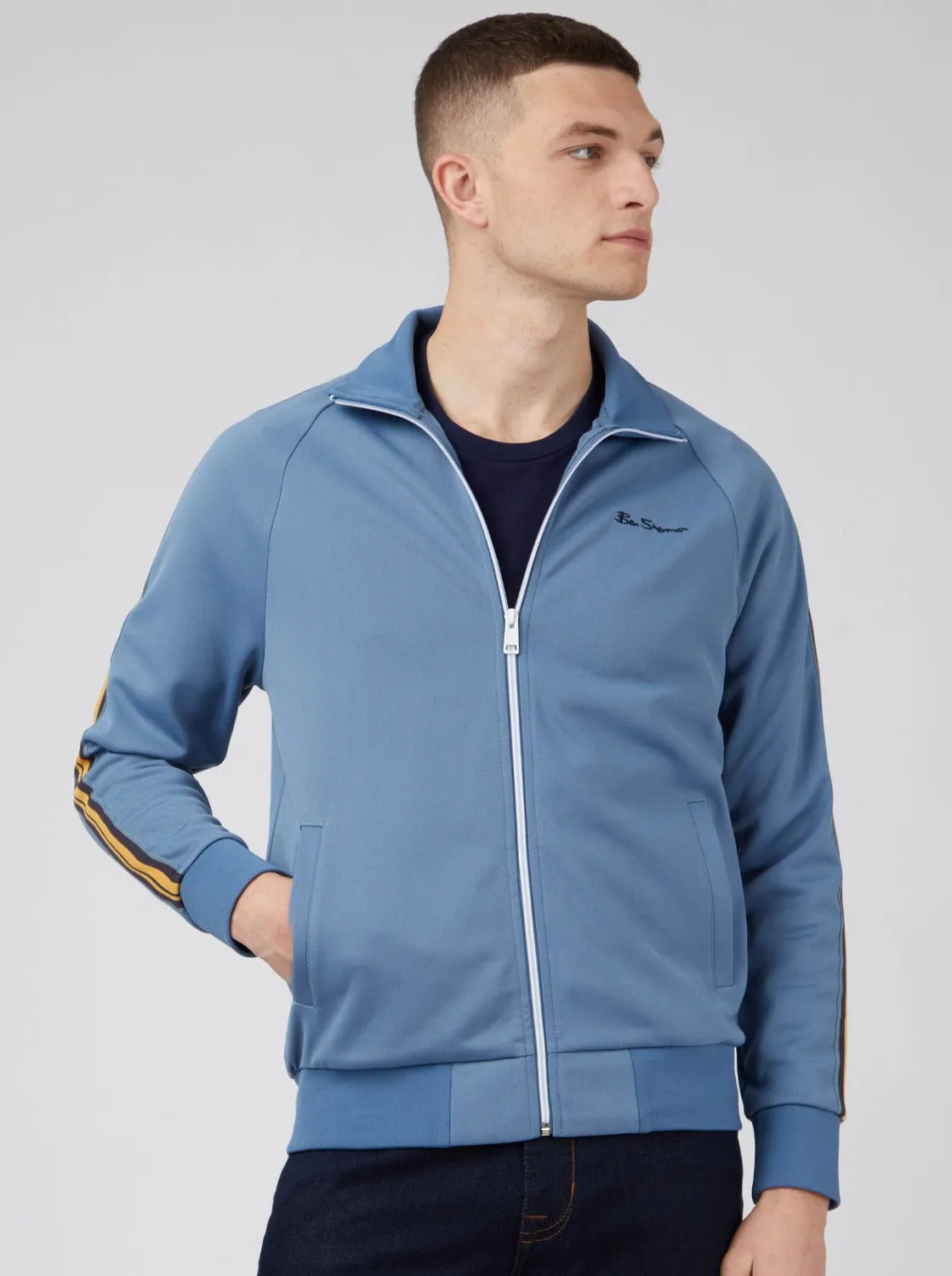 Signature Zip-Through Track Jacket - Blue sold by Ben Sherman product image thumbnail 4