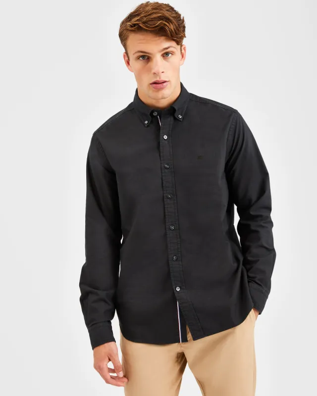 Beatnik Oxford Garment Dye Shirt - Washed Black sold by Ben Sherman