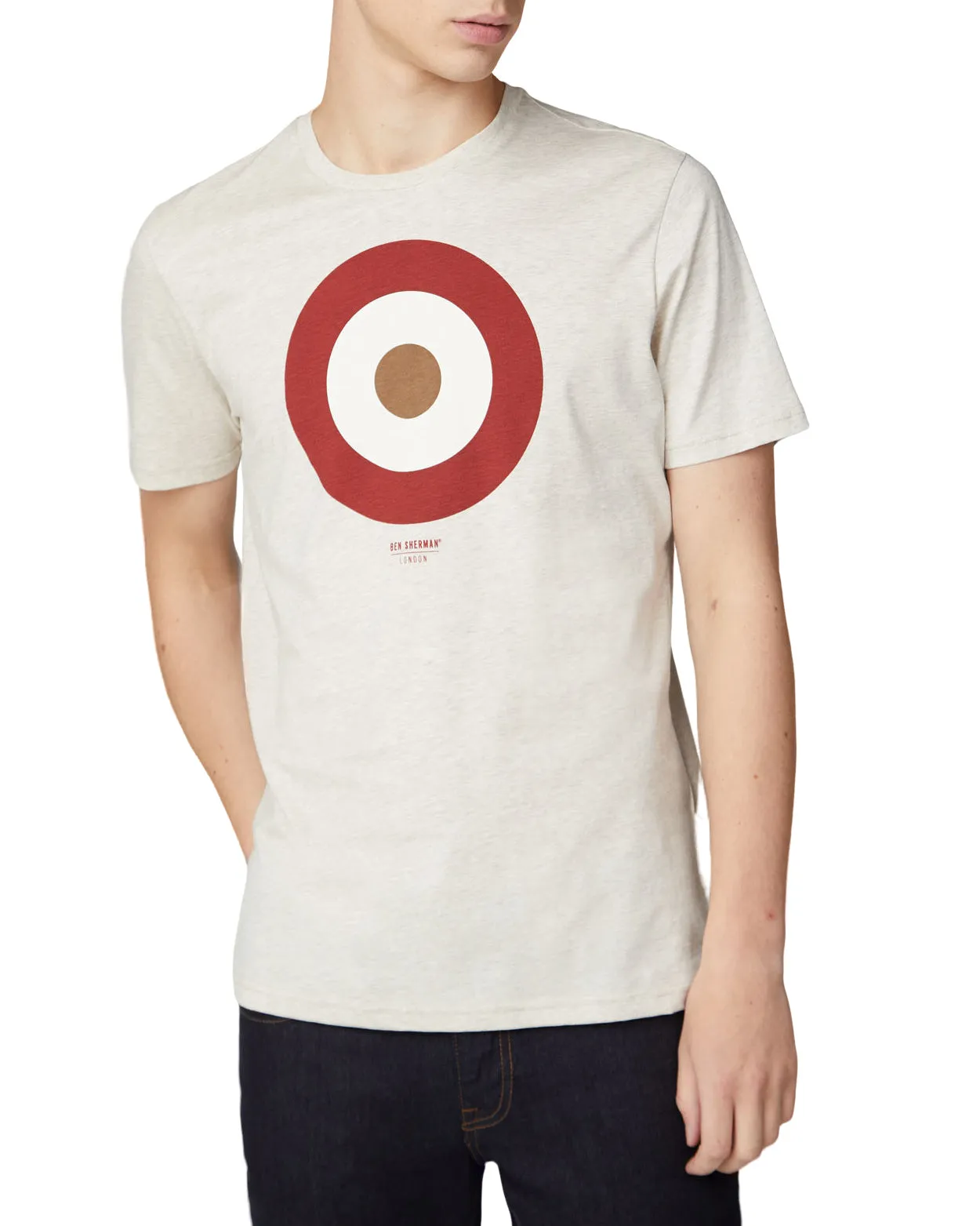 Target Logo T-Shirt - Ivory sold by Ben Sherman