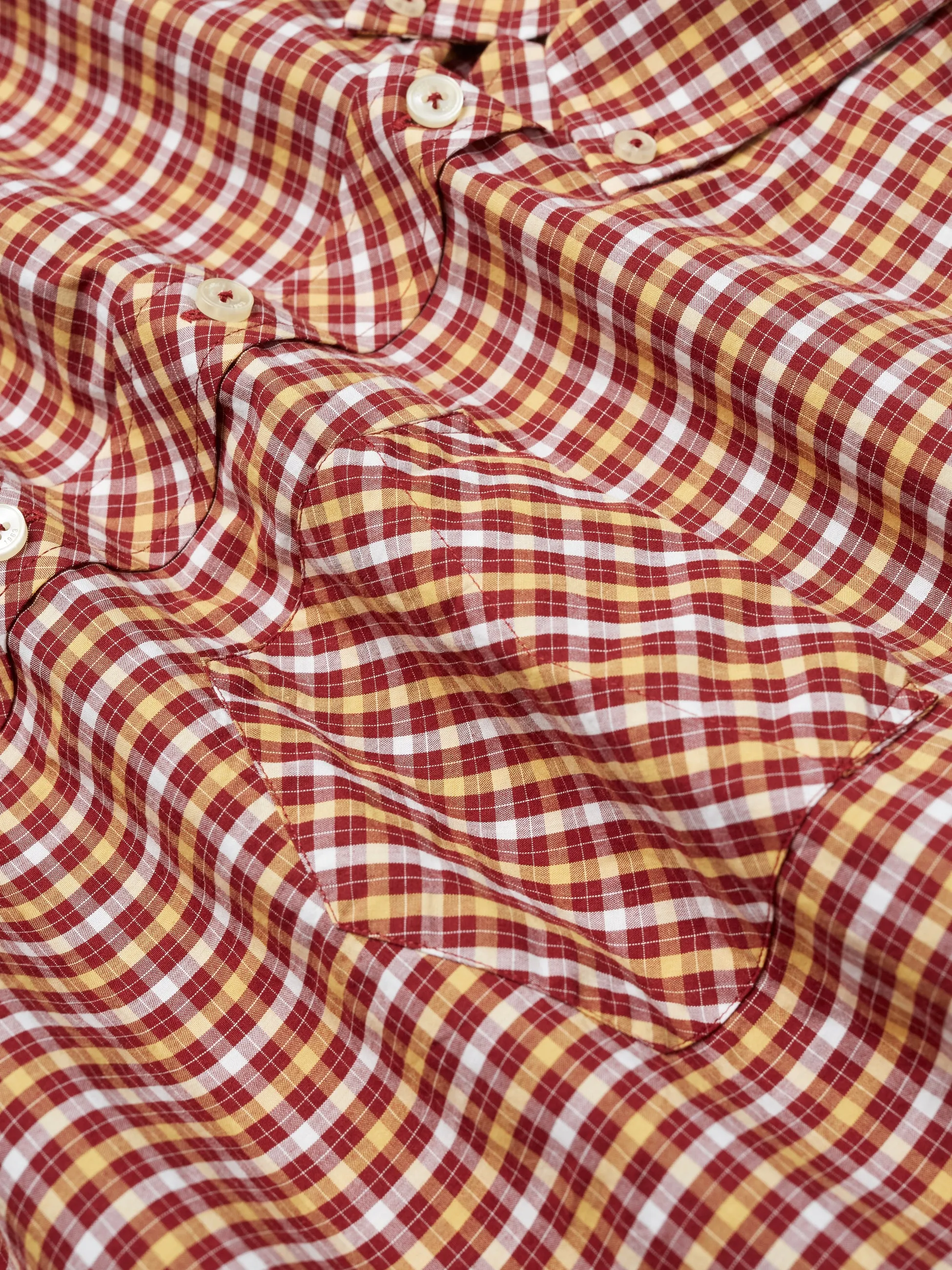 Signature House Check Short-Sleeve Shirt - Claret sold by Ben Sherman product image thumbnail 5