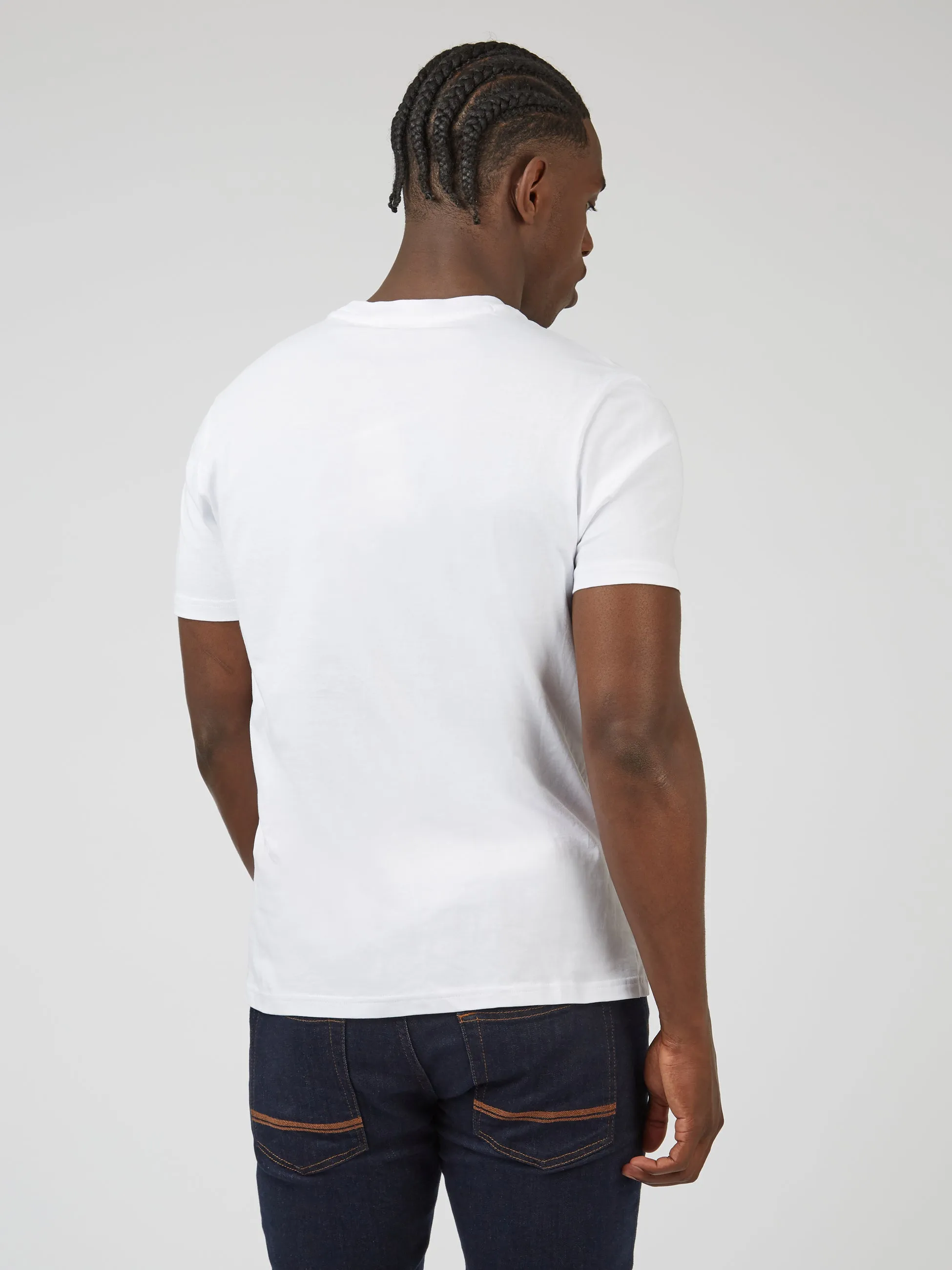 Organic Jersey Paisley Pocket Graphic Tee - White sold by Ben Sherman product image thumbnail 4
