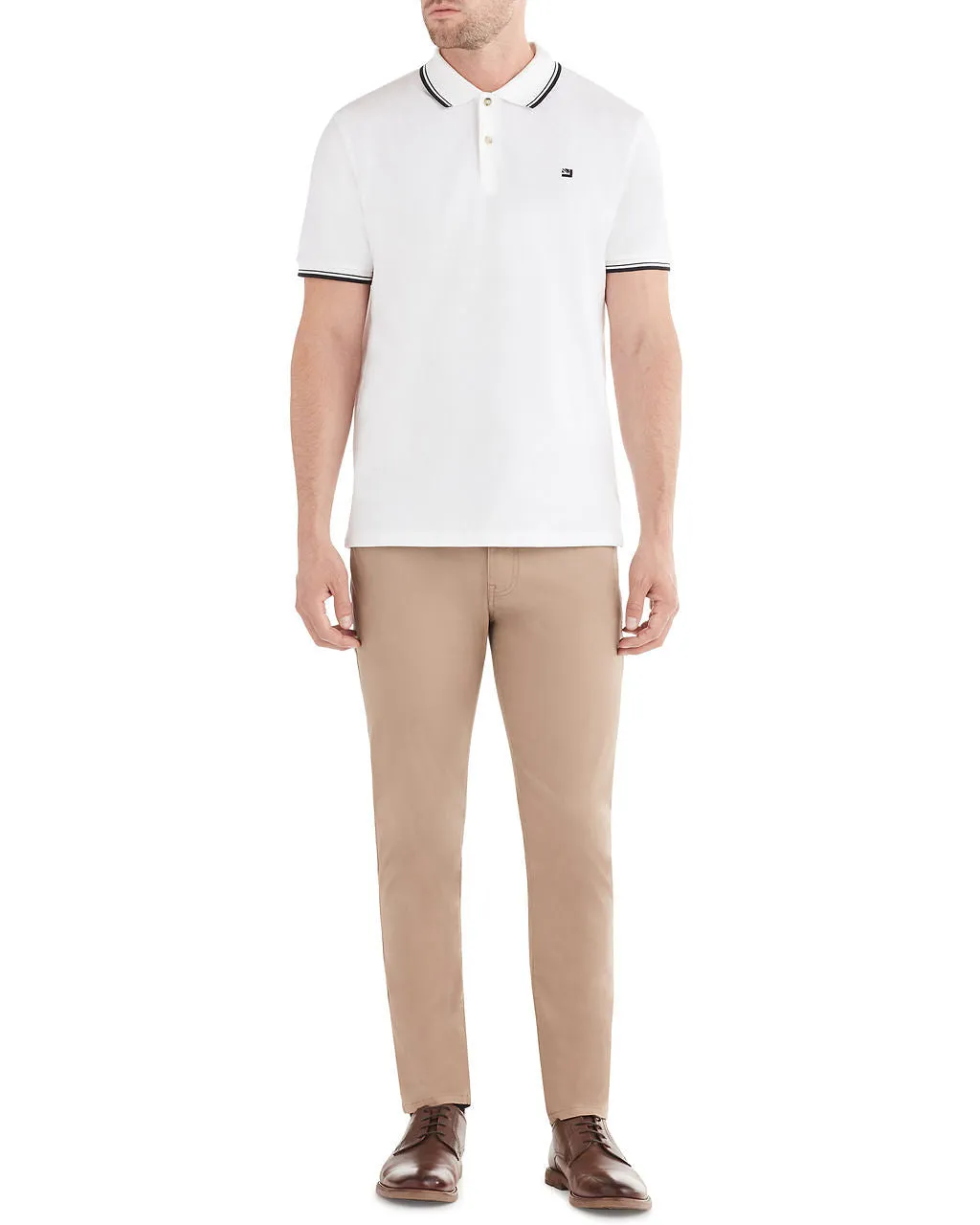 Stretch Sueded Sateen 5-Pocket Pant - Stone sold by Ben Sherman