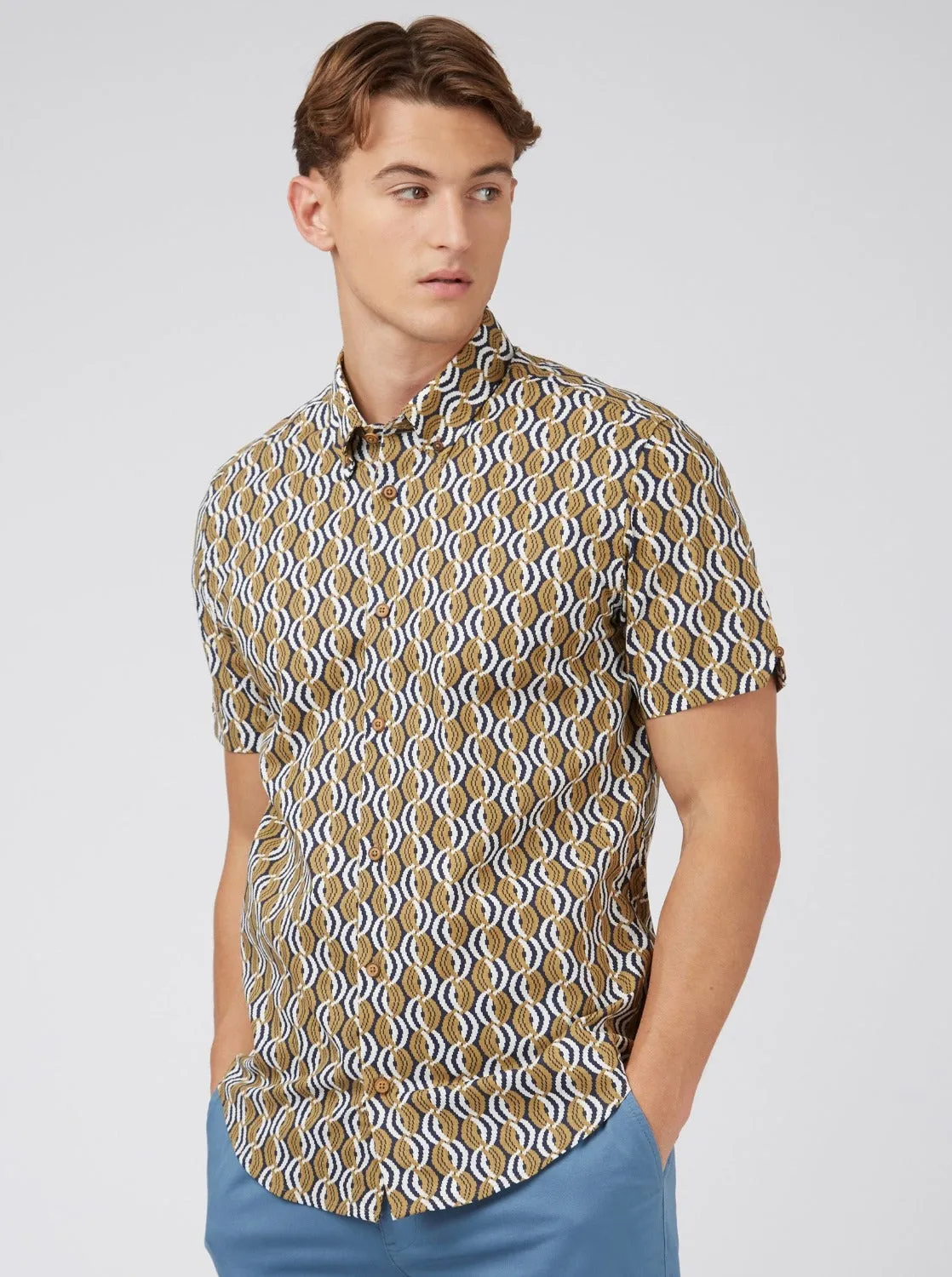 Optical Print Short-Sleeve Shirt sold by Ben Sherman product image thumbnail 5