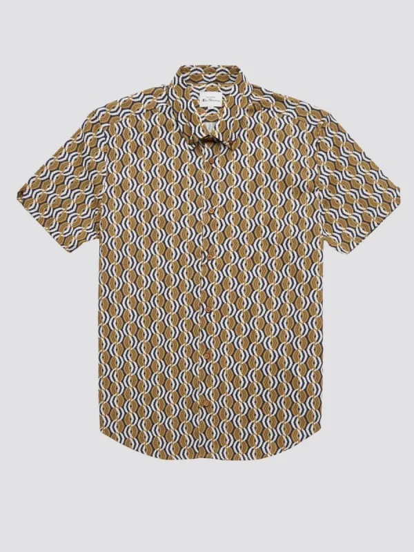 Optical Print Short-Sleeve Shirt sold by Ben Sherman