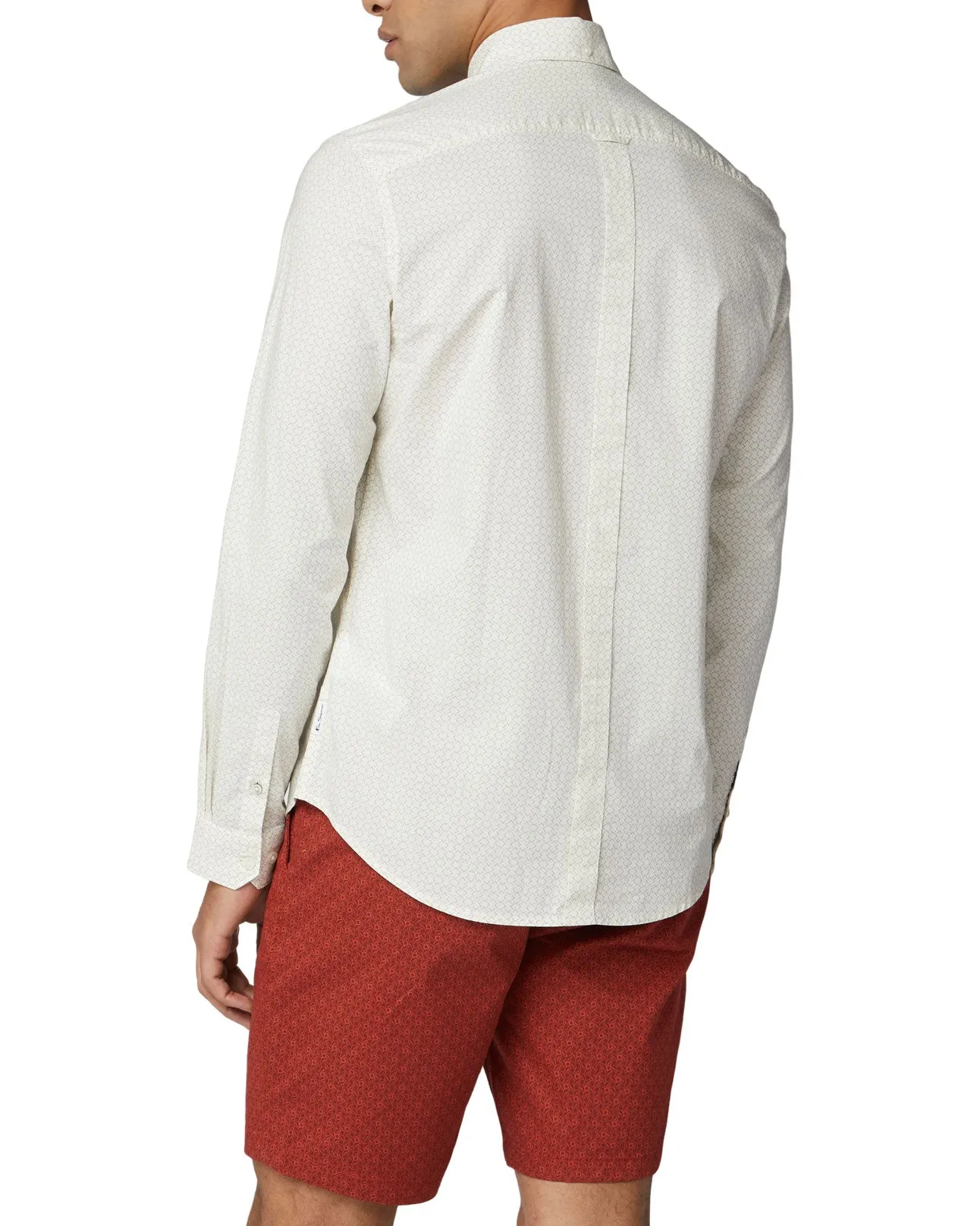 Long-Sleeve Geo Print Shirt - Snow White sold by Ben Sherman product image thumbnail 2