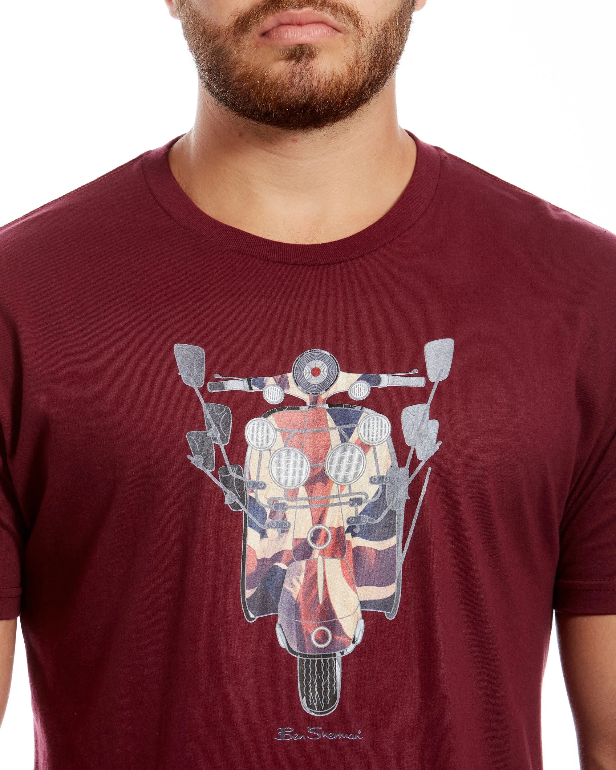 Scooter Flag Graphic Tee - Maroon sold by Ben Sherman product image thumbnail 4