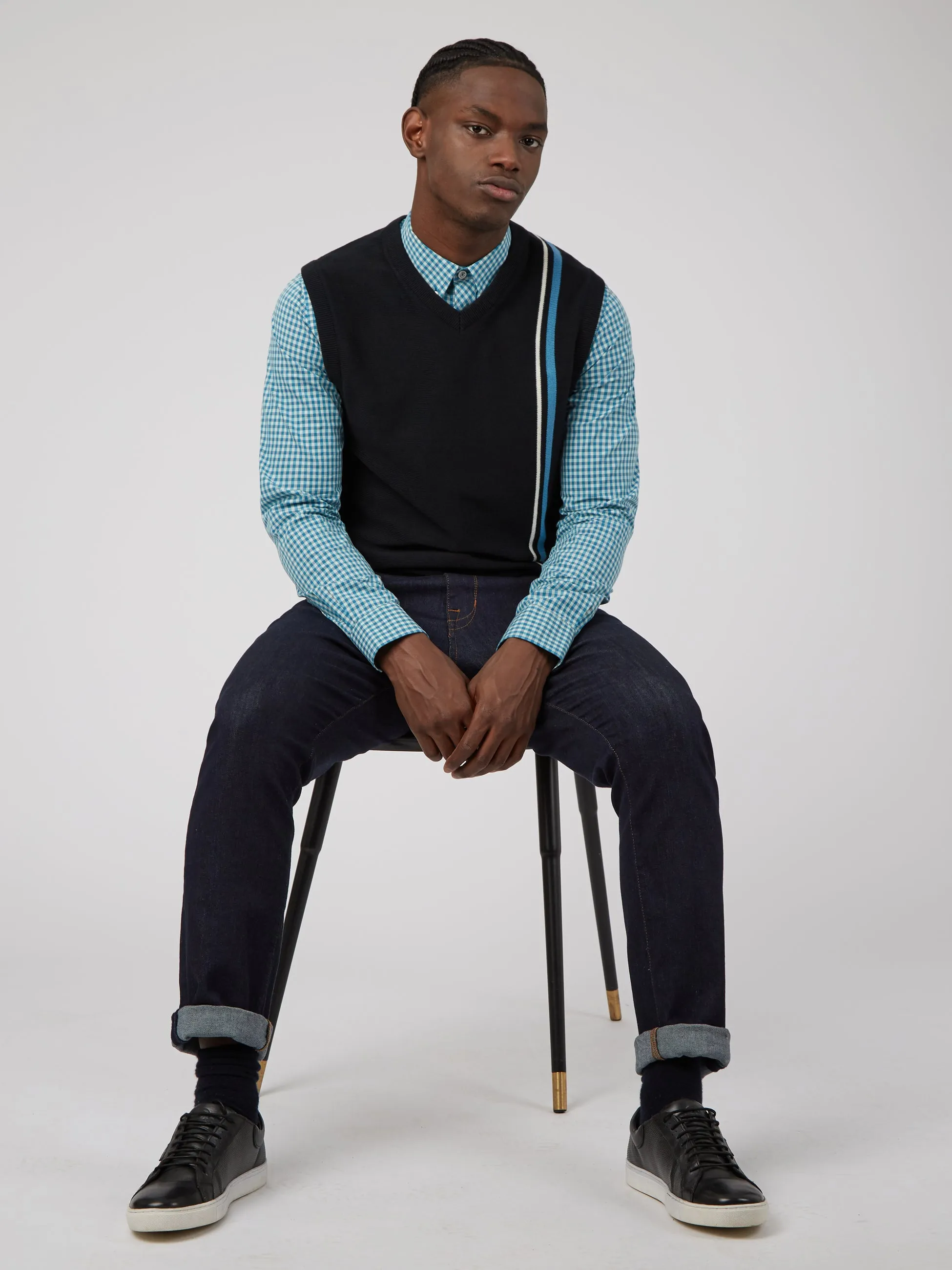 Mod Stripe Cotton Vest - Black sold by Ben Sherman product image thumbnail 2