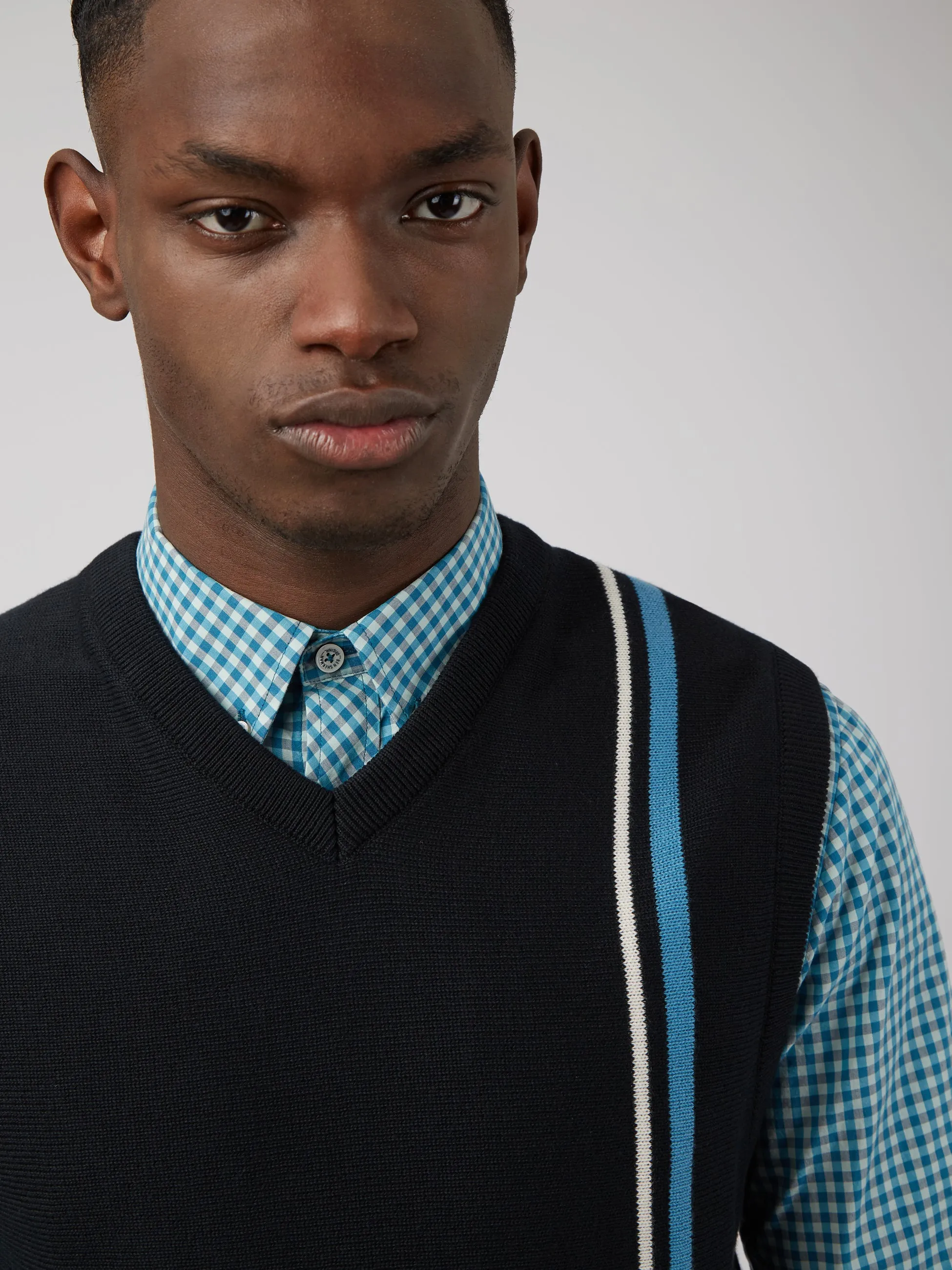 Mod Stripe Cotton Vest - Black sold by Ben Sherman product image thumbnail 4