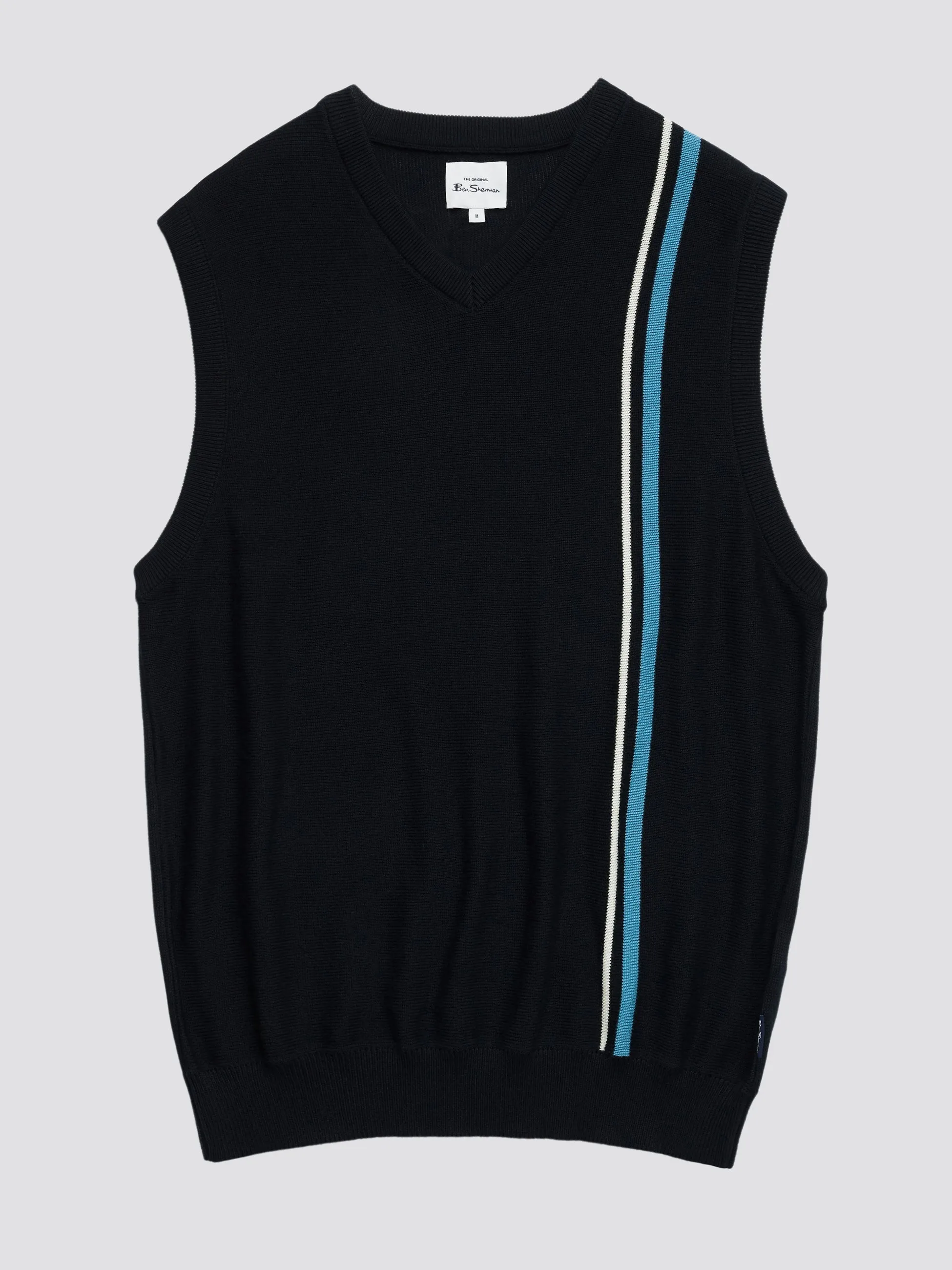 Mod Stripe Cotton Vest - Black sold by Ben Sherman product image thumbnail 5