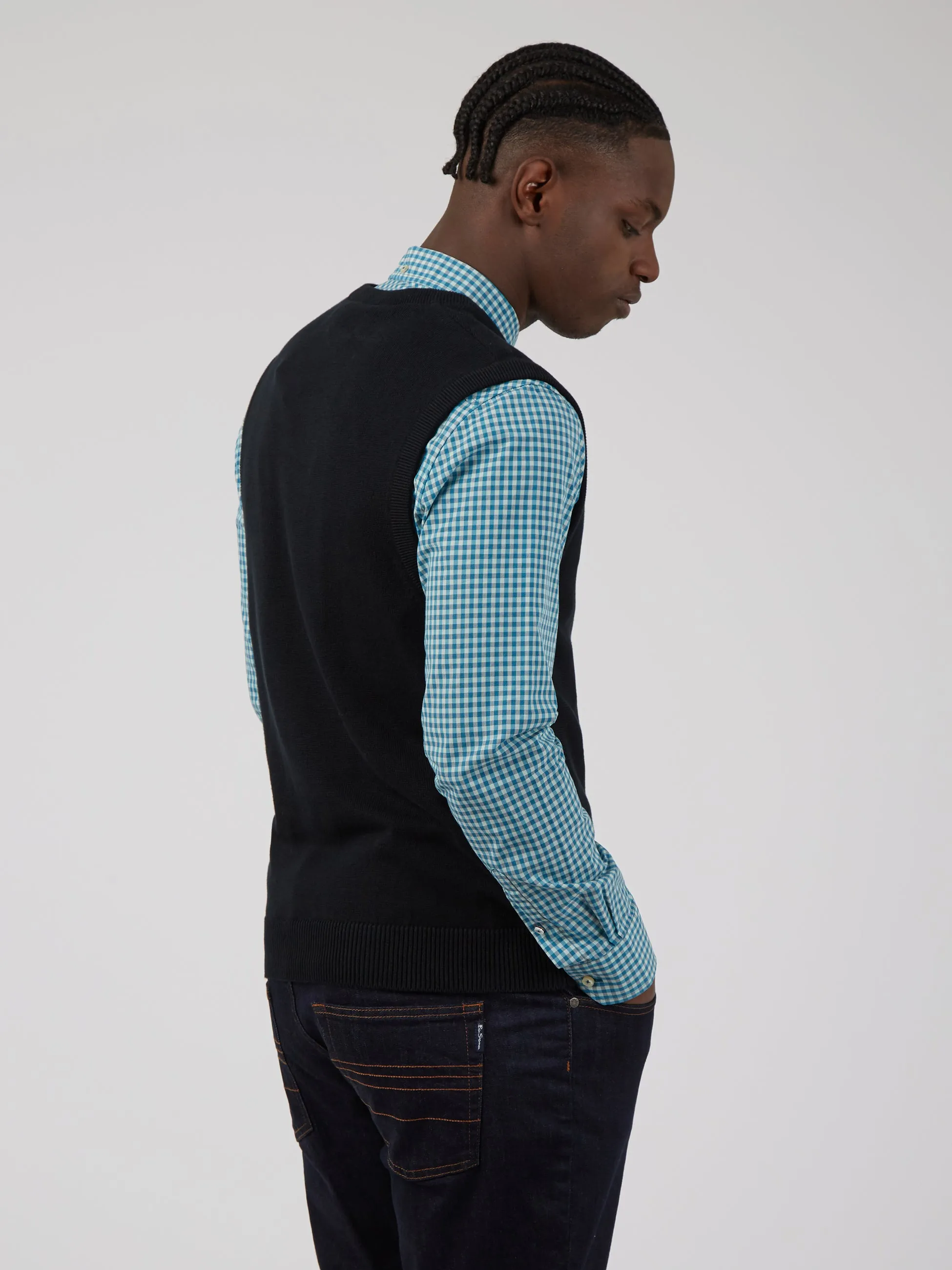 Mod Stripe Cotton Vest - Black sold by Ben Sherman product image thumbnail 3