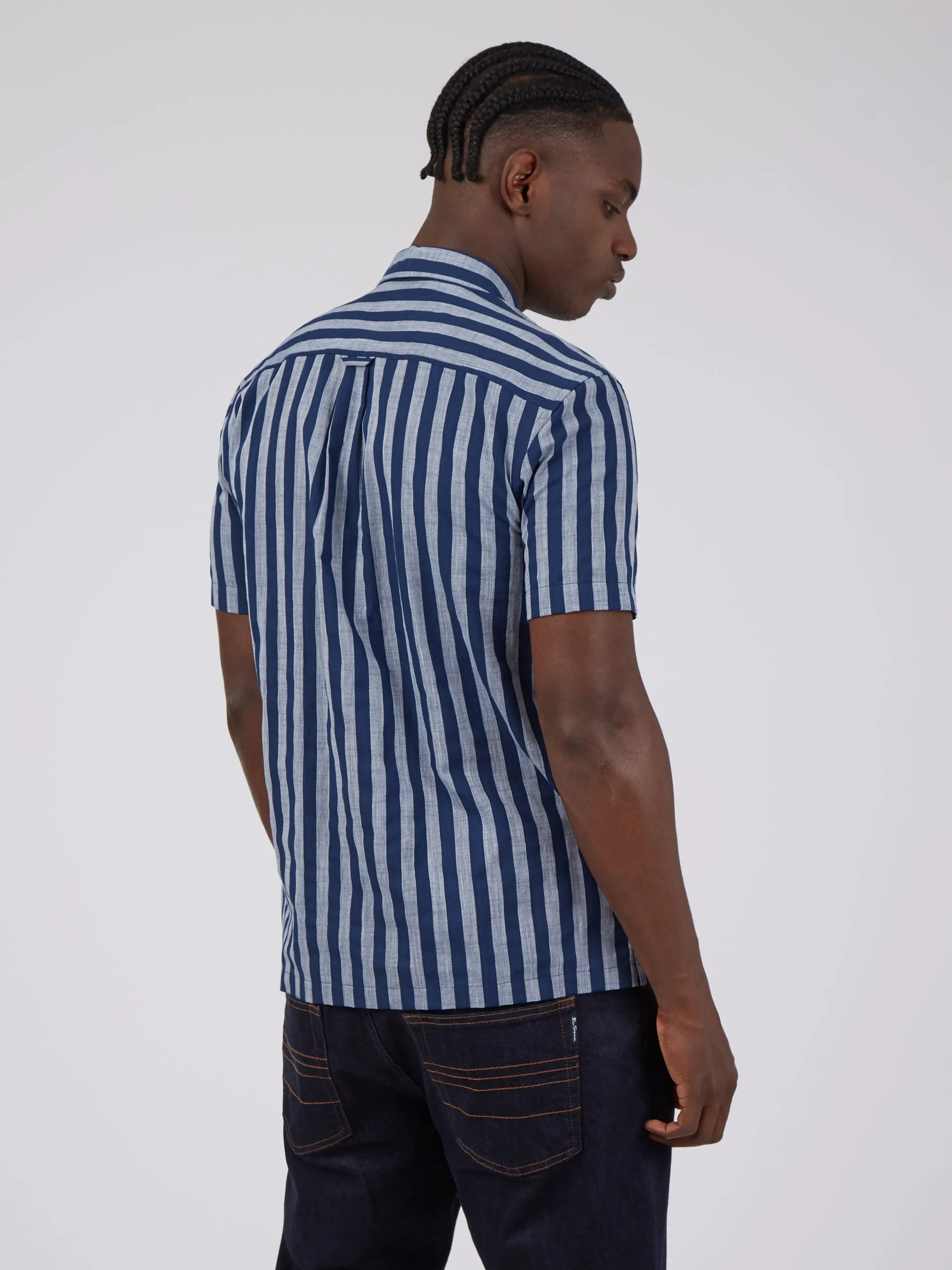 B by Ben Sherman Oxford Candy Stripe Short Sleeve Shirt sold by Ben Sherman product image thumbnail 3