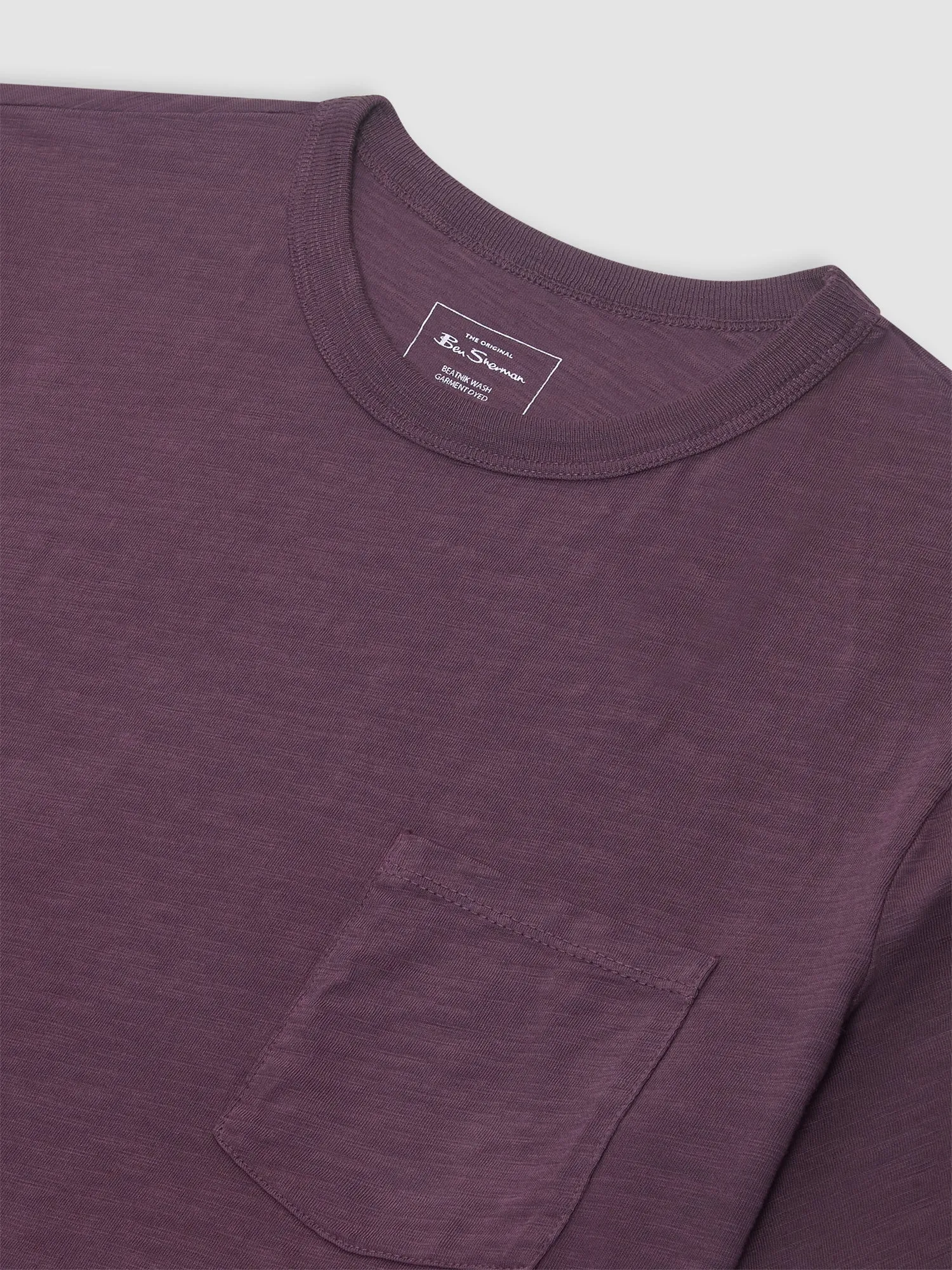 Garment Dye Beatnik T-Shirt - Merlot sold by Ben Sherman product image thumbnail 4